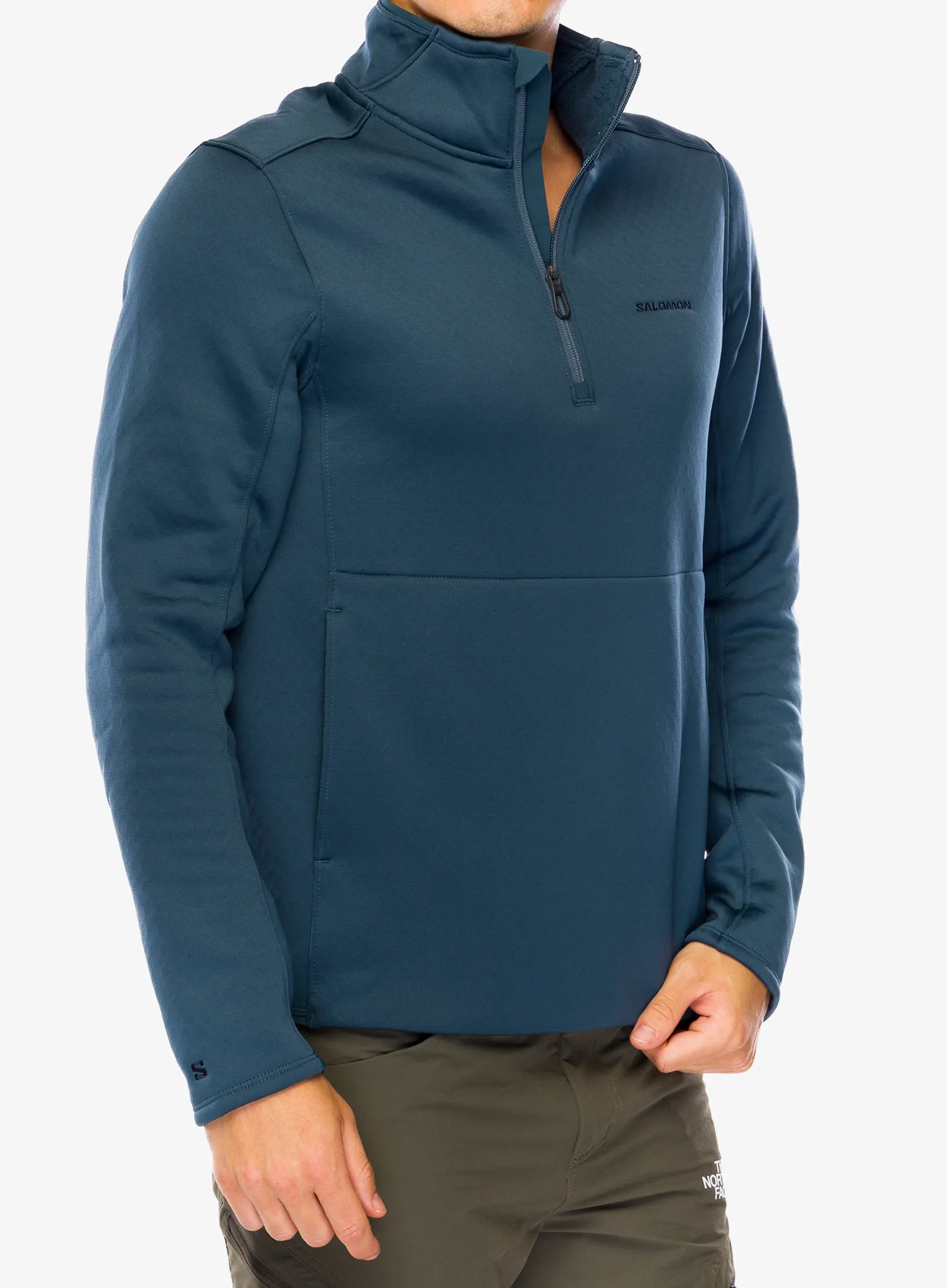 Puloverji brez kapuce Salomon Essential Warm Hz Mid - midnight navy
