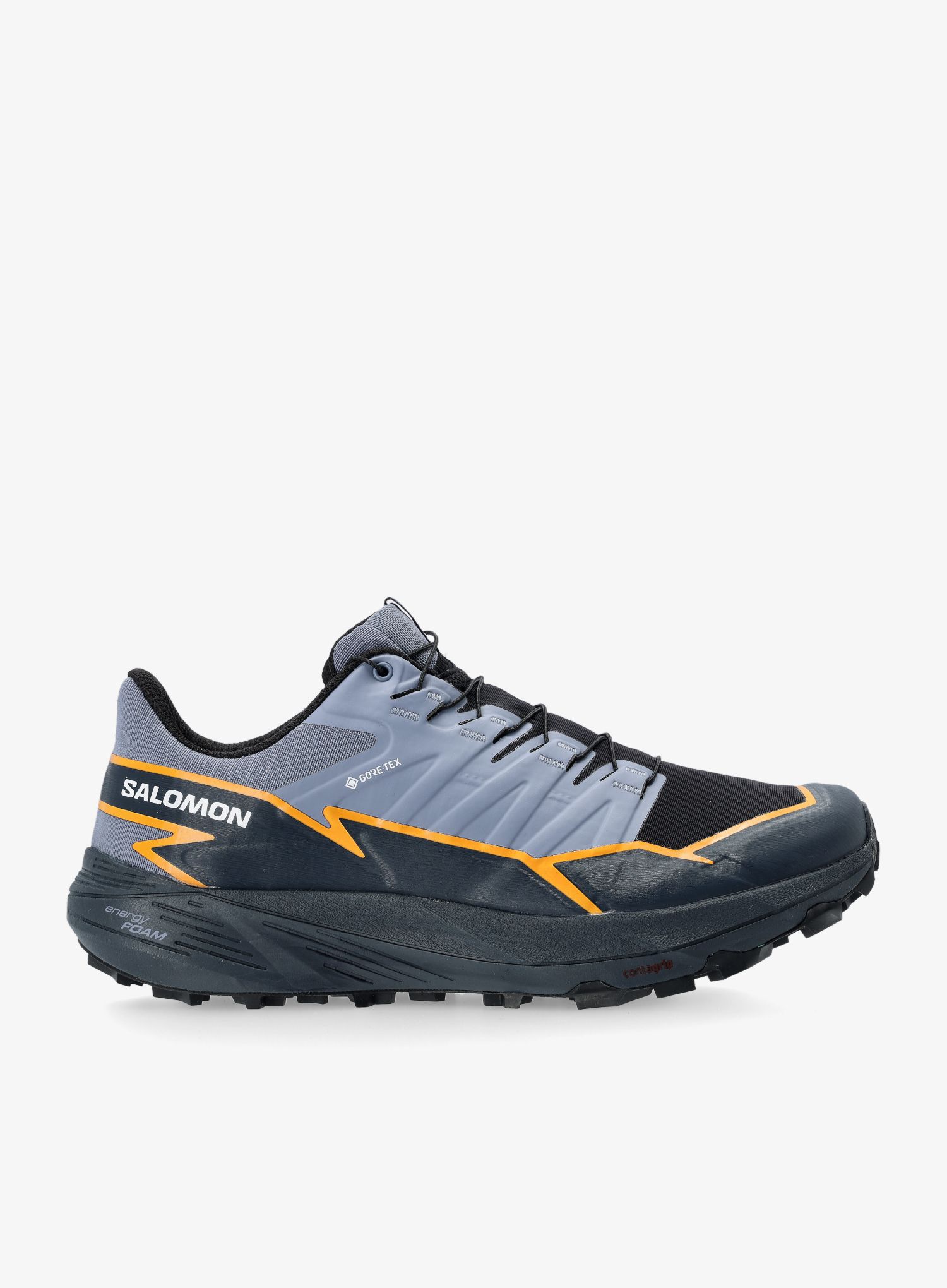 Moški tekaški čevlji Salomon Thundercross GTX - flint/carbon/orange
