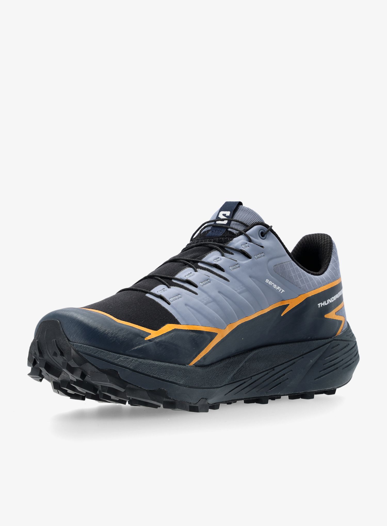 Moški tekaški čevlji Salomon Thundercross GTX - flint/carbon/orange