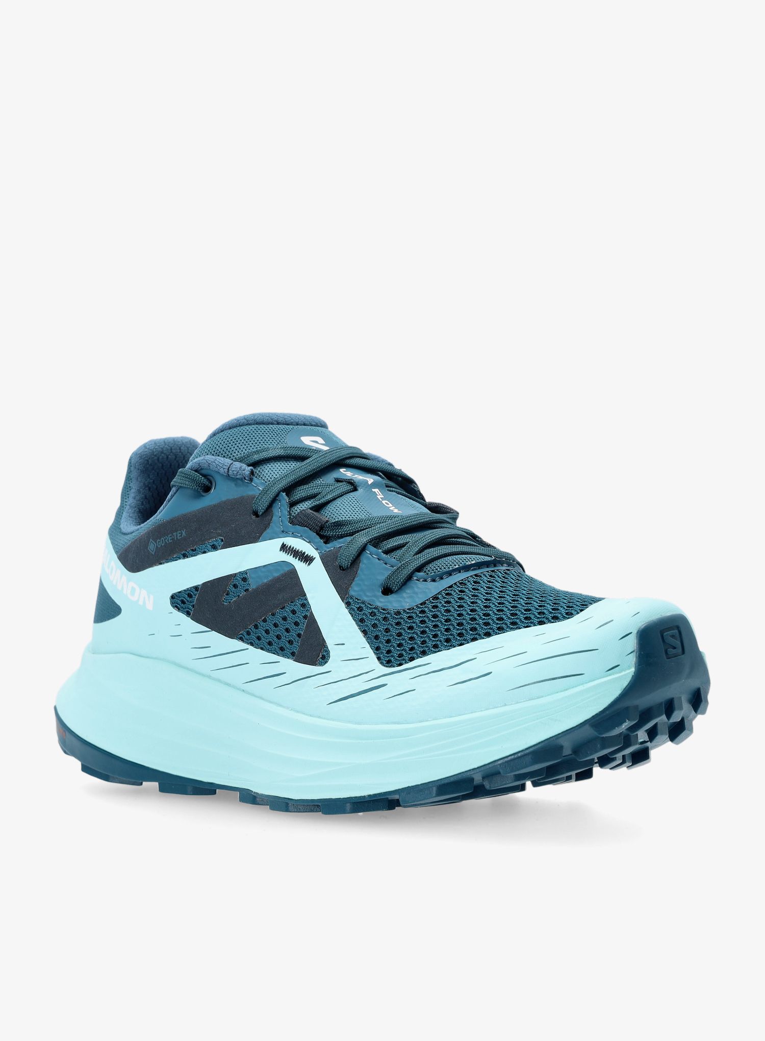 Ženski tekaški čevlji Salomon Ultra Flow GTX - dive/turquoise/carbon