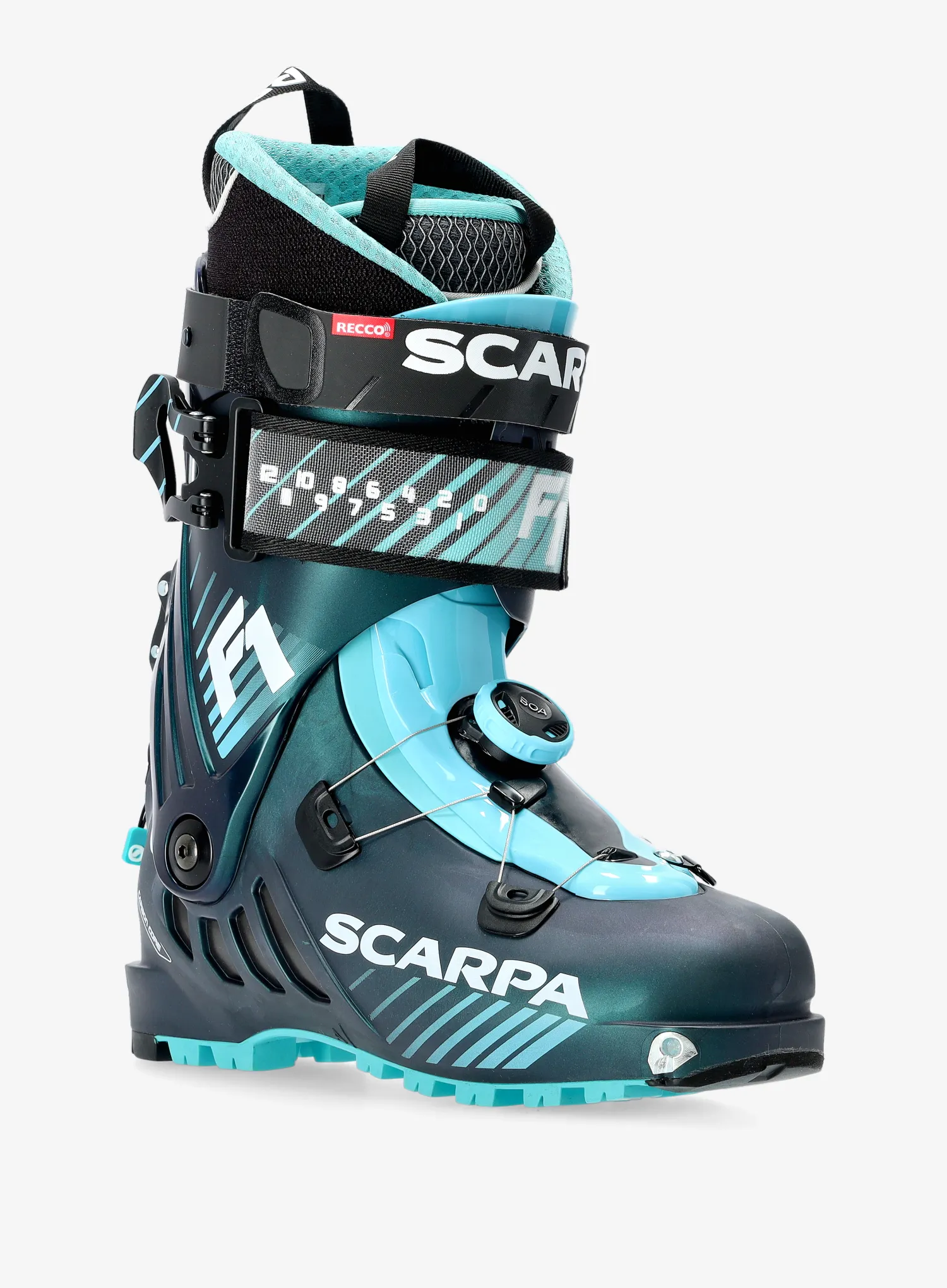 Ženski čevlji Scarpa F1 - anthracite/aqua