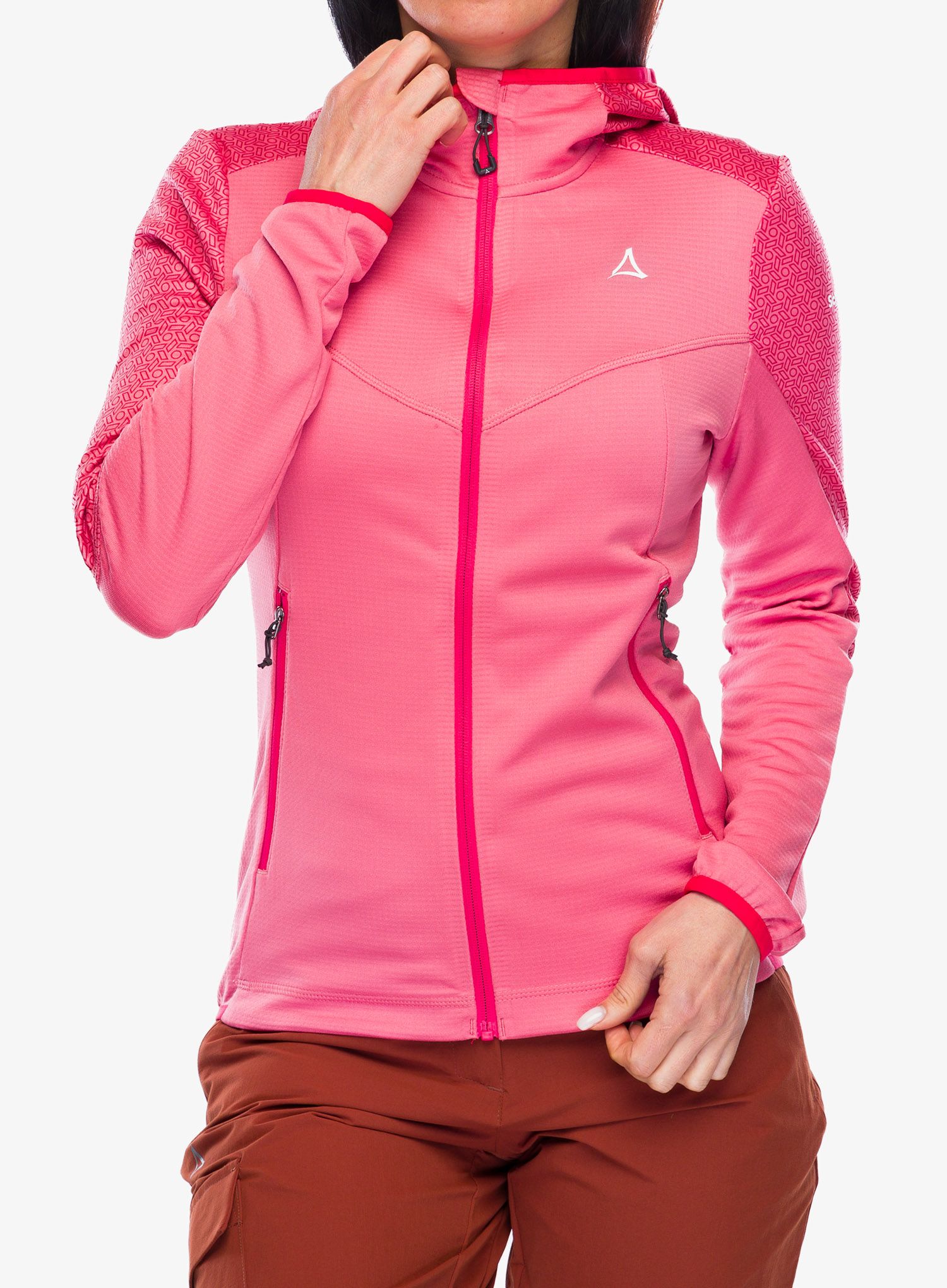 Ženska jopica Schoffel Fleece Hoody Svardalen - clasping rose