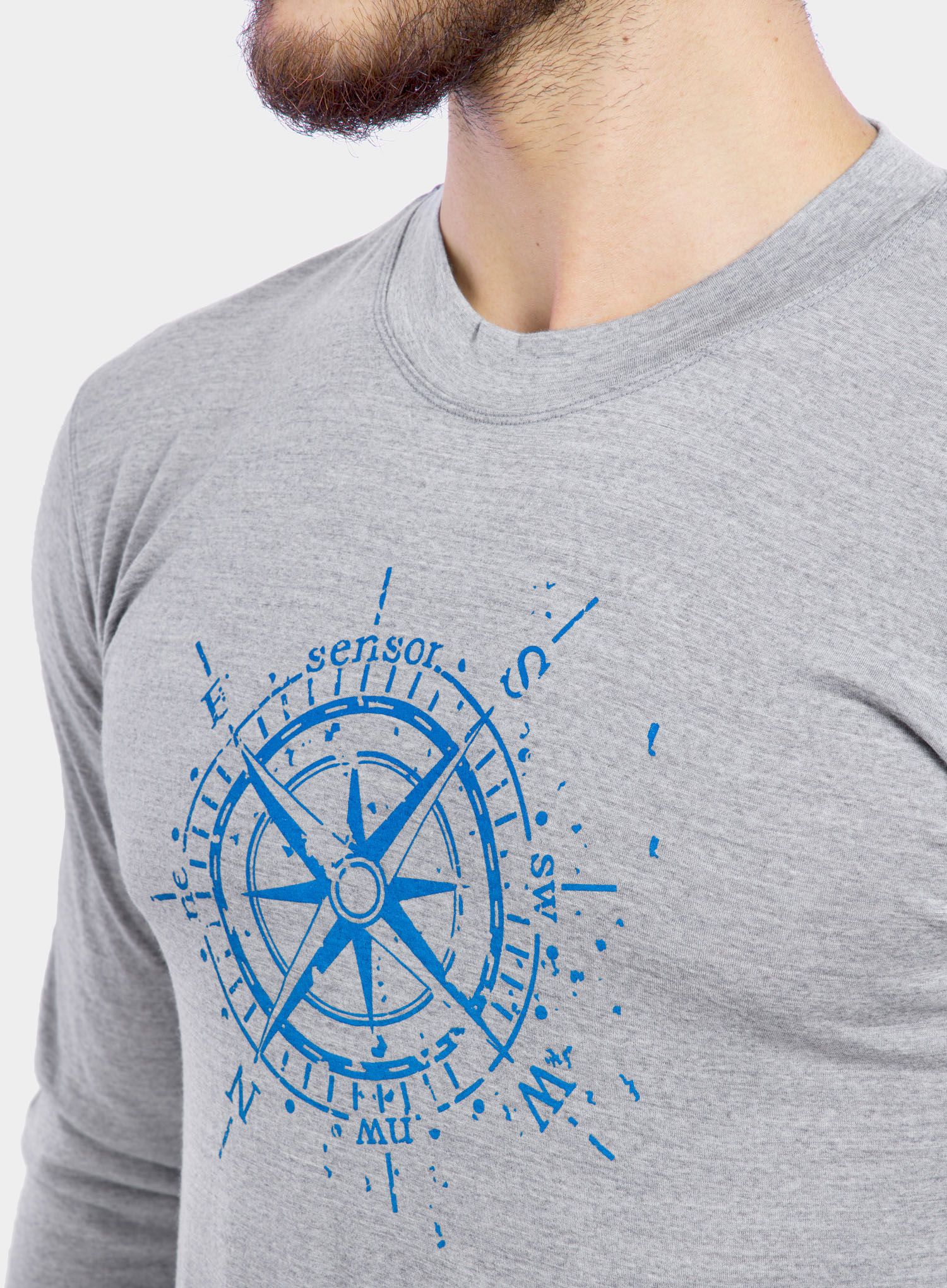 Termo flis jopa Sensor Merino Active PT Tee L/S - grey compass