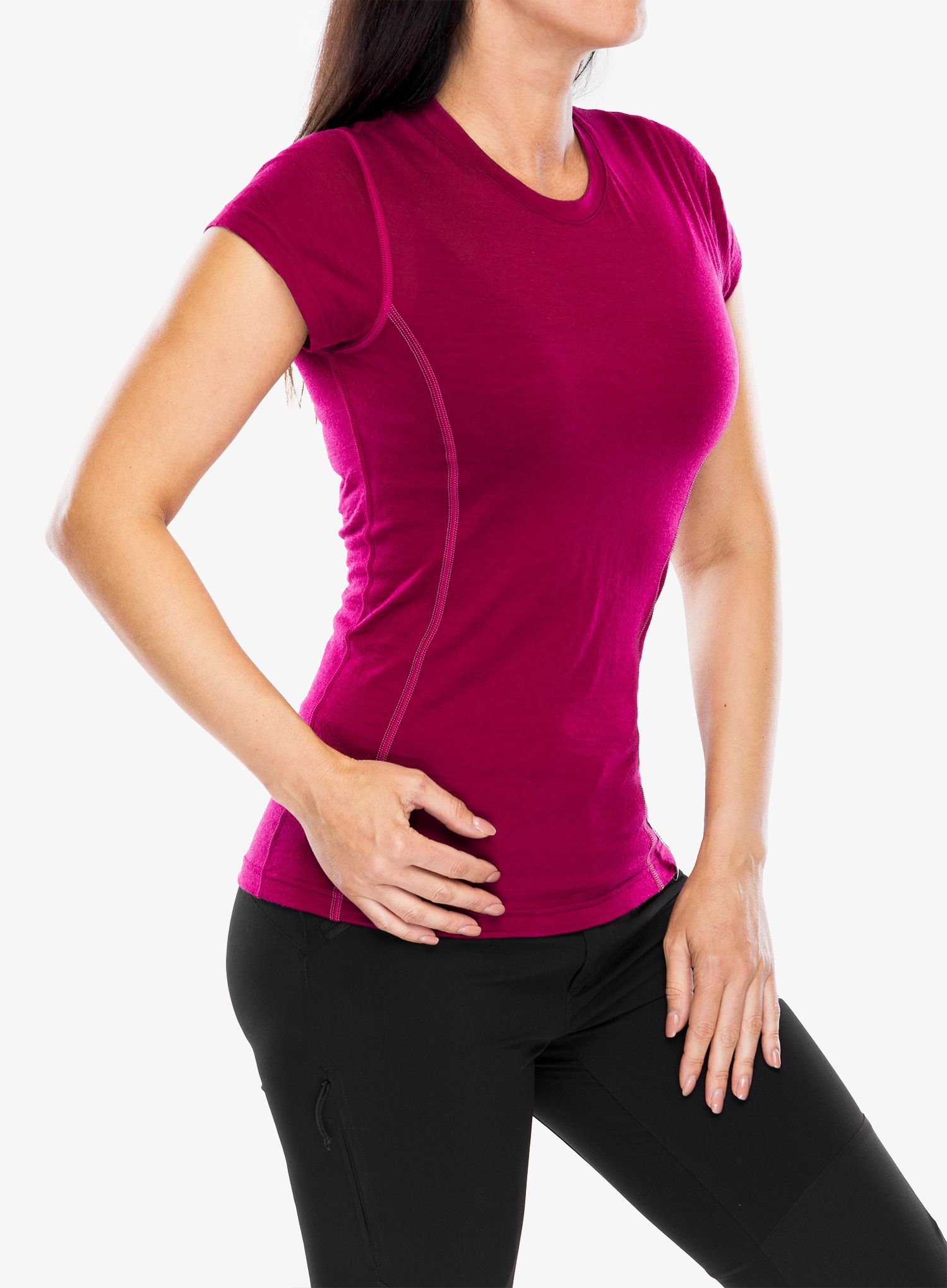 Ženska termo majica Sensor Merino Active Tee S/S - lilla