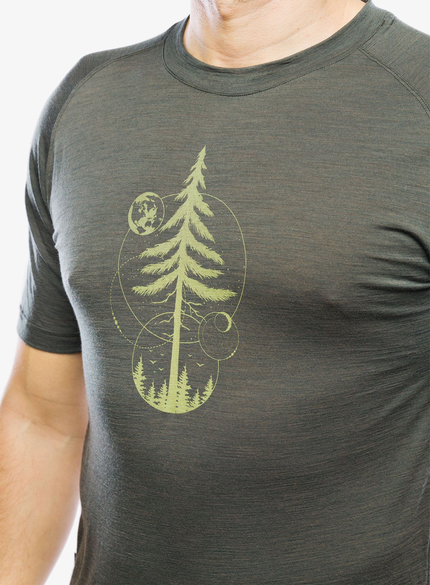 Termo majica Sensor Merino Air PT Tee S/S - olive green earth