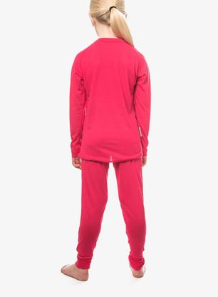 Otroško termo spodnje perilo Sensor Merino Air Set Tee LS + Underpants - magenta