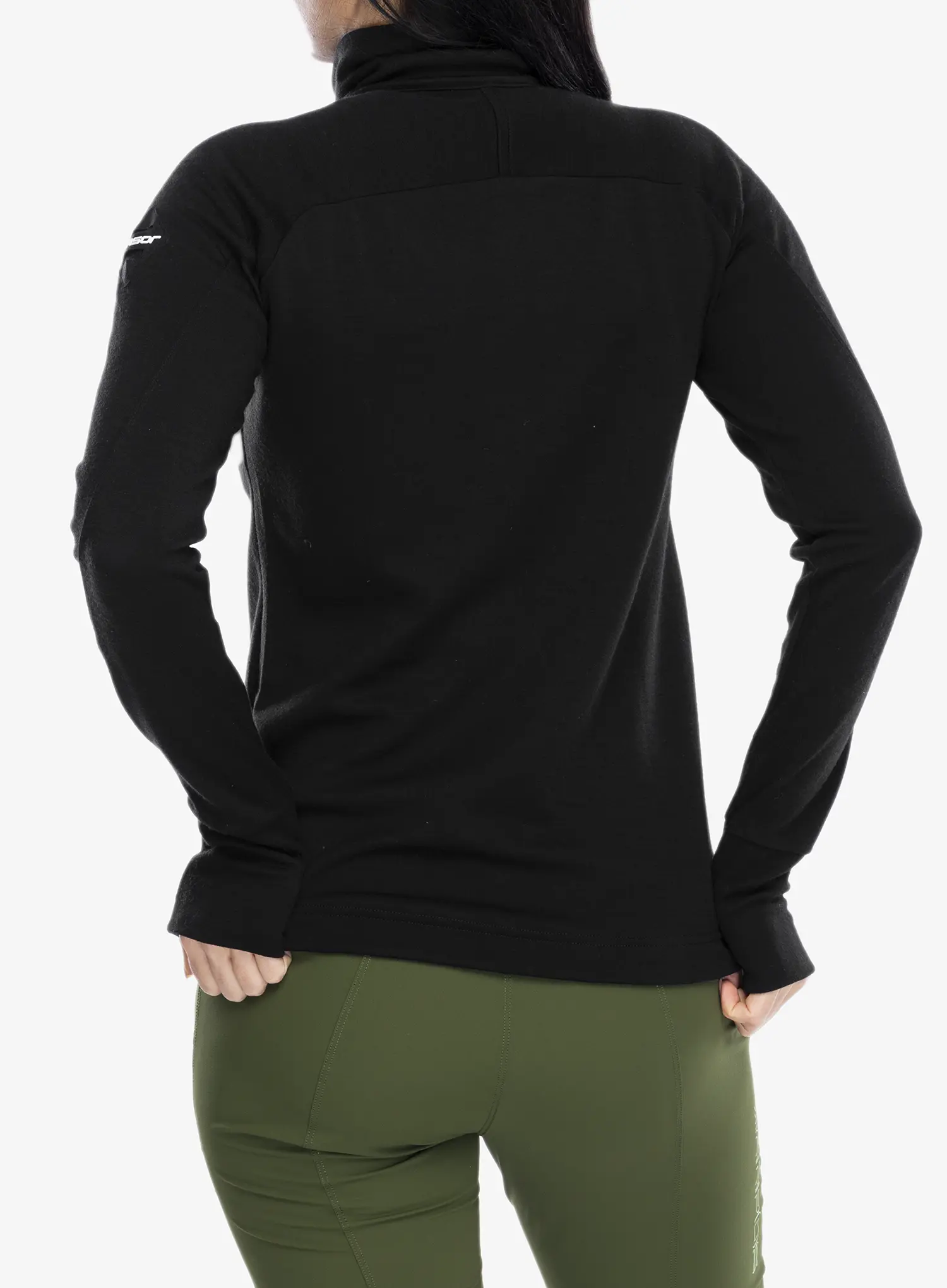 Ženska jopica Sensor Merino Upper Fleece Full Zip - black