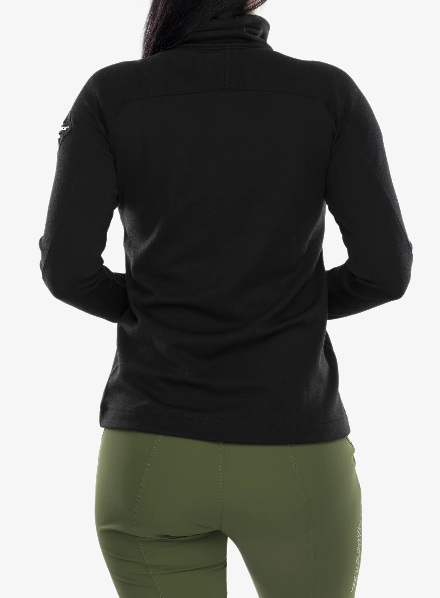Ženska jopica Sensor Merino Upper Fleece Full Zip - black