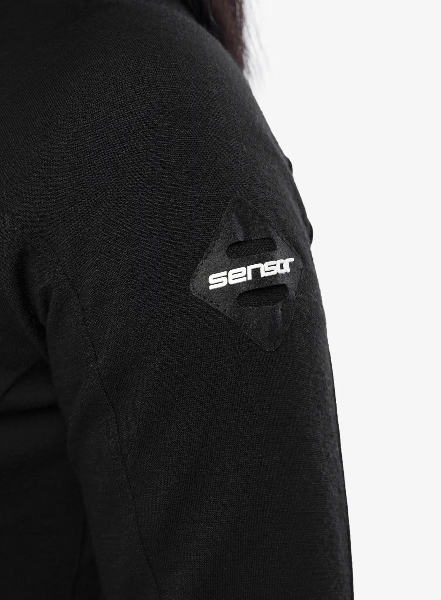 Ženska jopica Sensor Merino Upper Fleece Full Zip - black