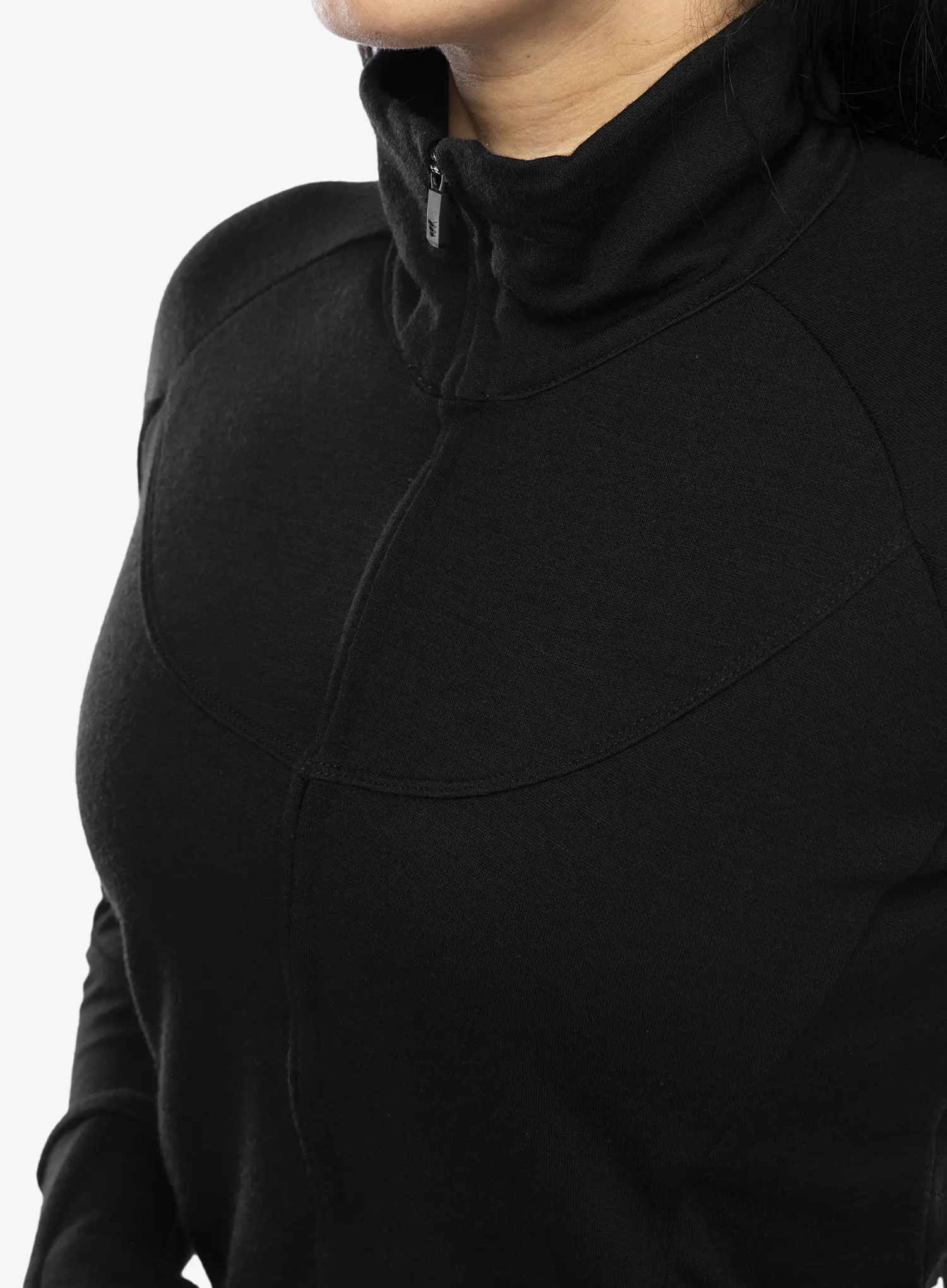 Ženska jopica Sensor Merino Upper Fleece Full Zip - black