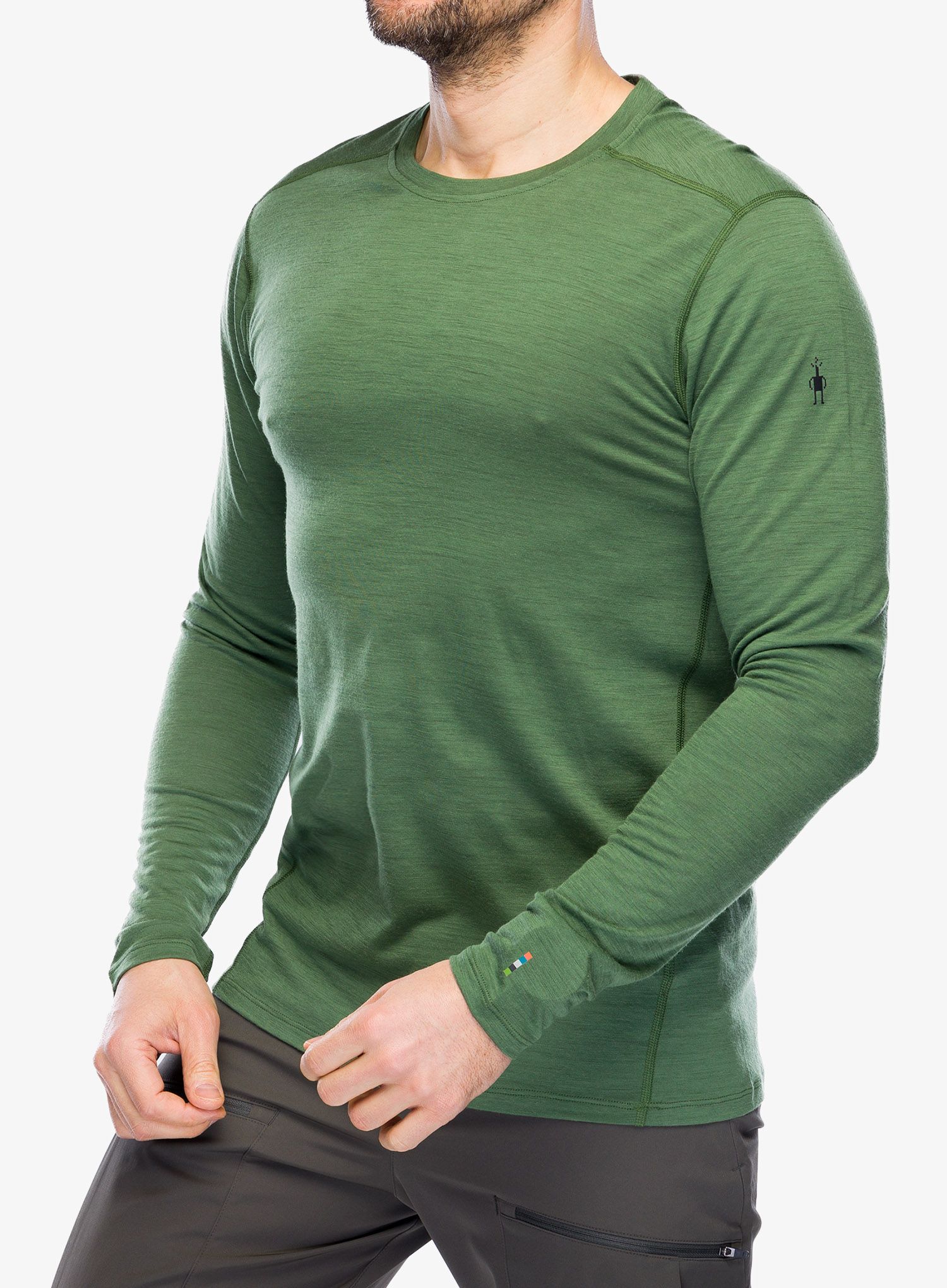 Termo flis jopa Smartwool Classic Merino Base Layer LS Boxed - fern green