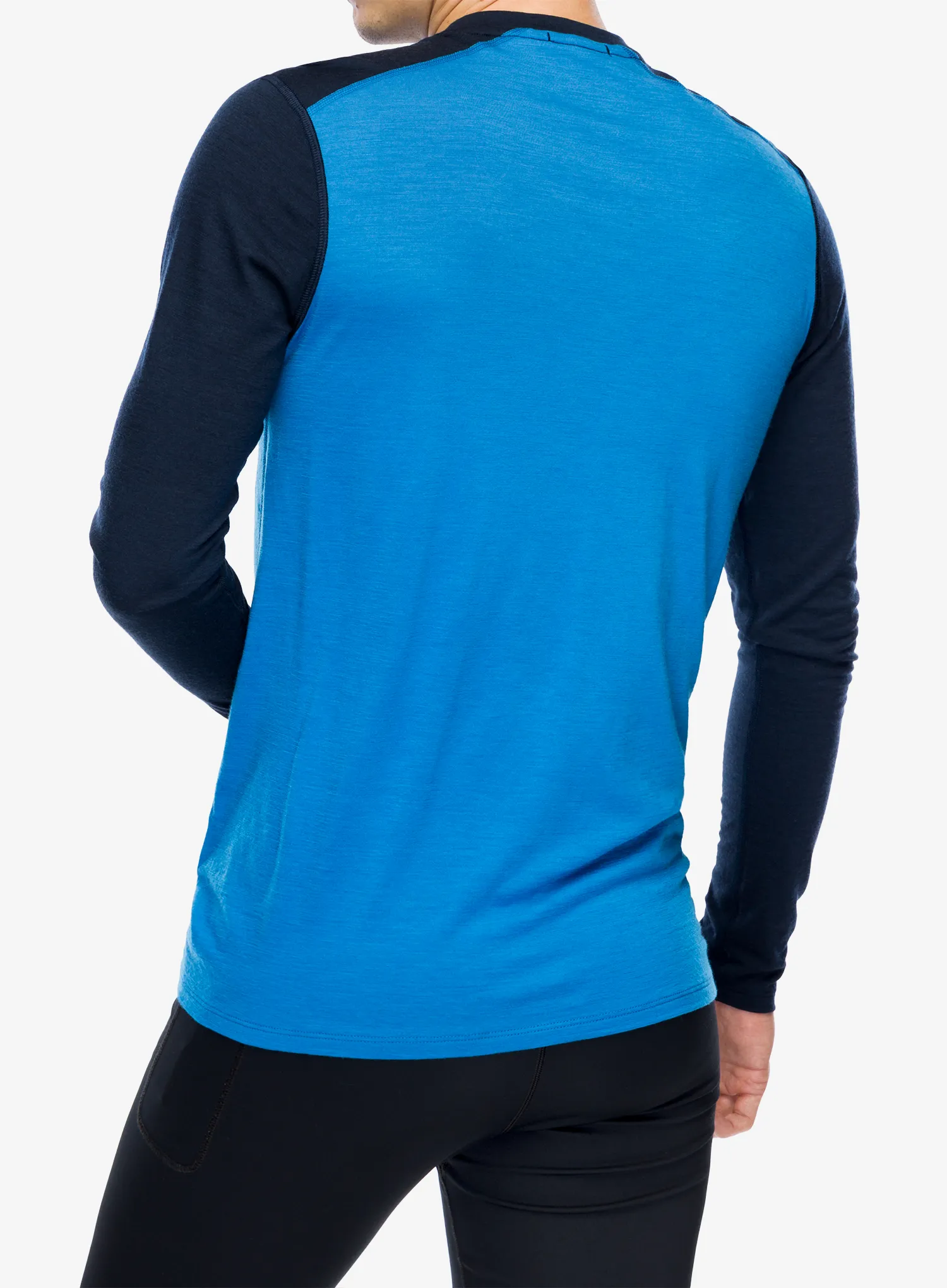 Termo flis jopa Smartwool Classic Merino Base Layer LS Boxed - laguna blue/deep navy