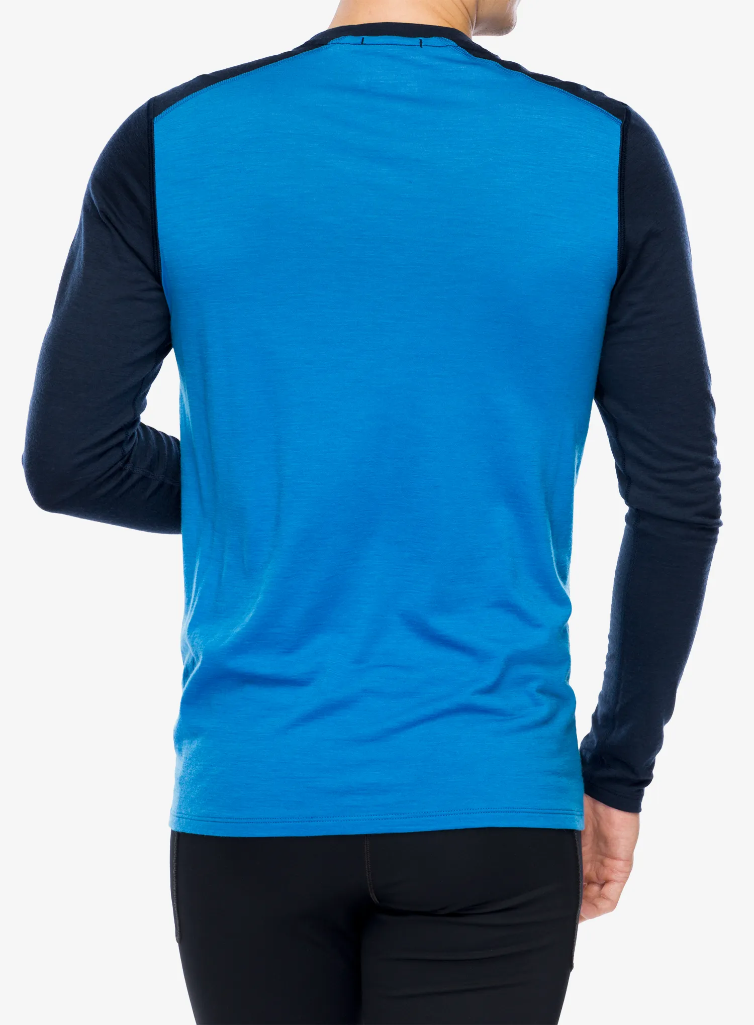 Termo flis jopa Smartwool Classic Merino Base Layer LS Boxed - laguna blue/deep navy