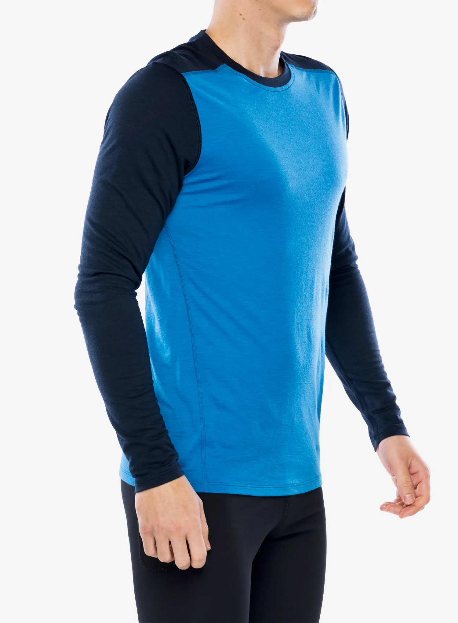 Termo flis jopa Smartwool Classic Merino Base Layer LS Boxed - laguna blue/deep navy