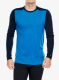 Termo flis jopa Smartwool Classic Merino Base Layer LS Boxed - laguna blue/deep navy
