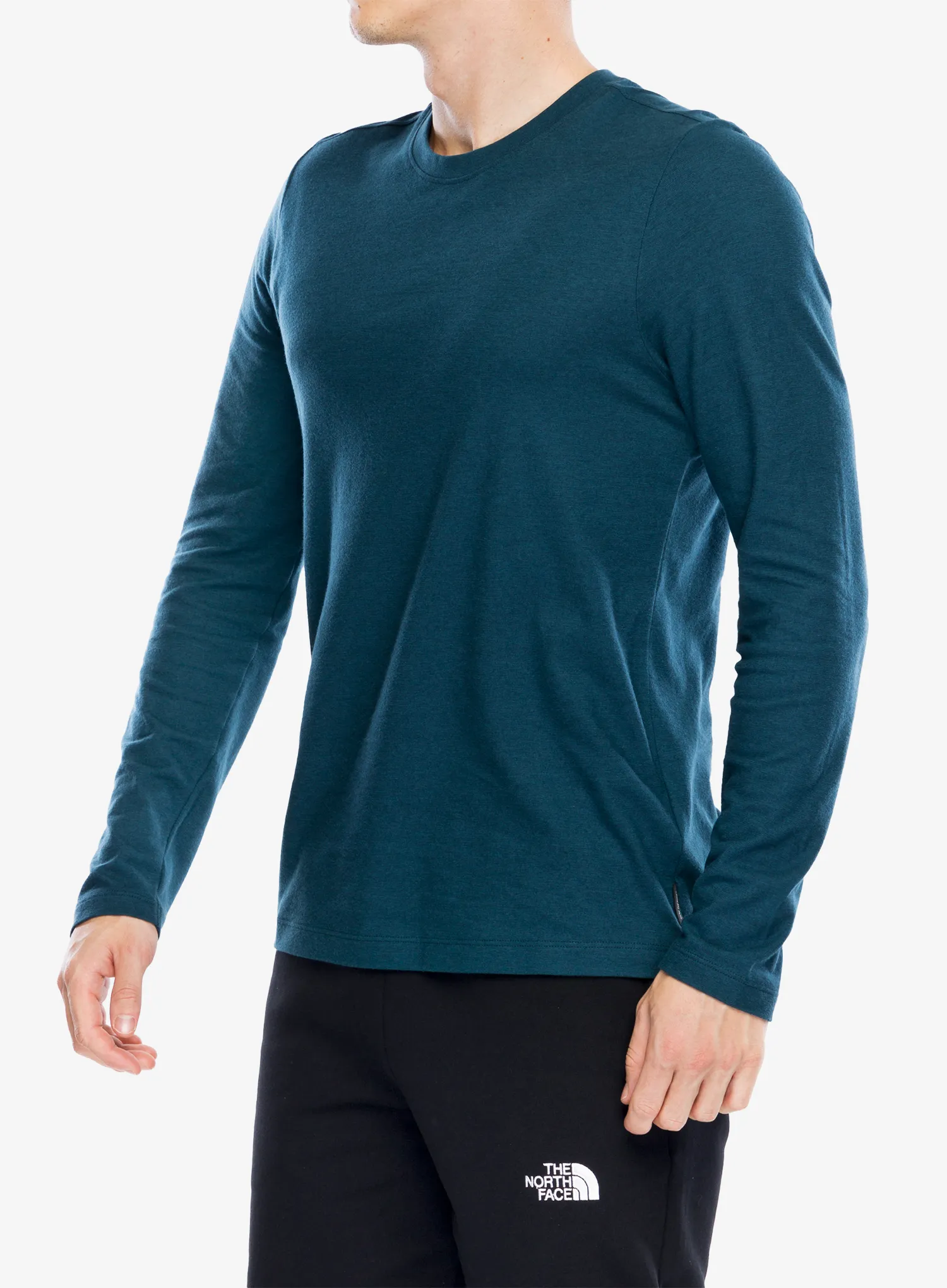 Puloverji brez kapuce Smartwool Perfect Crew Long Sleeve Tee - twilight blue