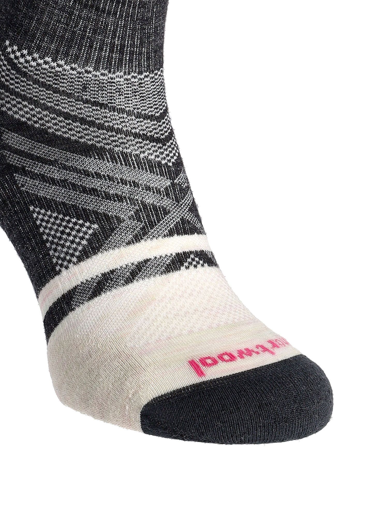 Ženske merino nogavice Smartwool Ski TC Pattern OTC Socks - charcoal