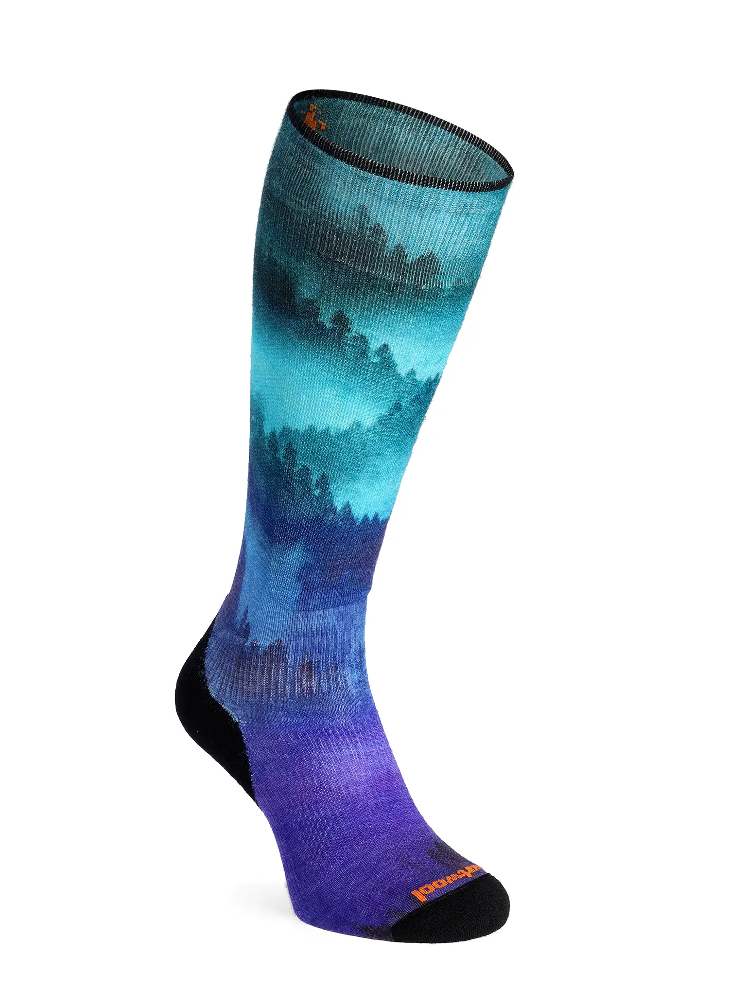 Smučarske nogavice Smartwool Ski Targeted Cushion Compression Print OTC Socks - black