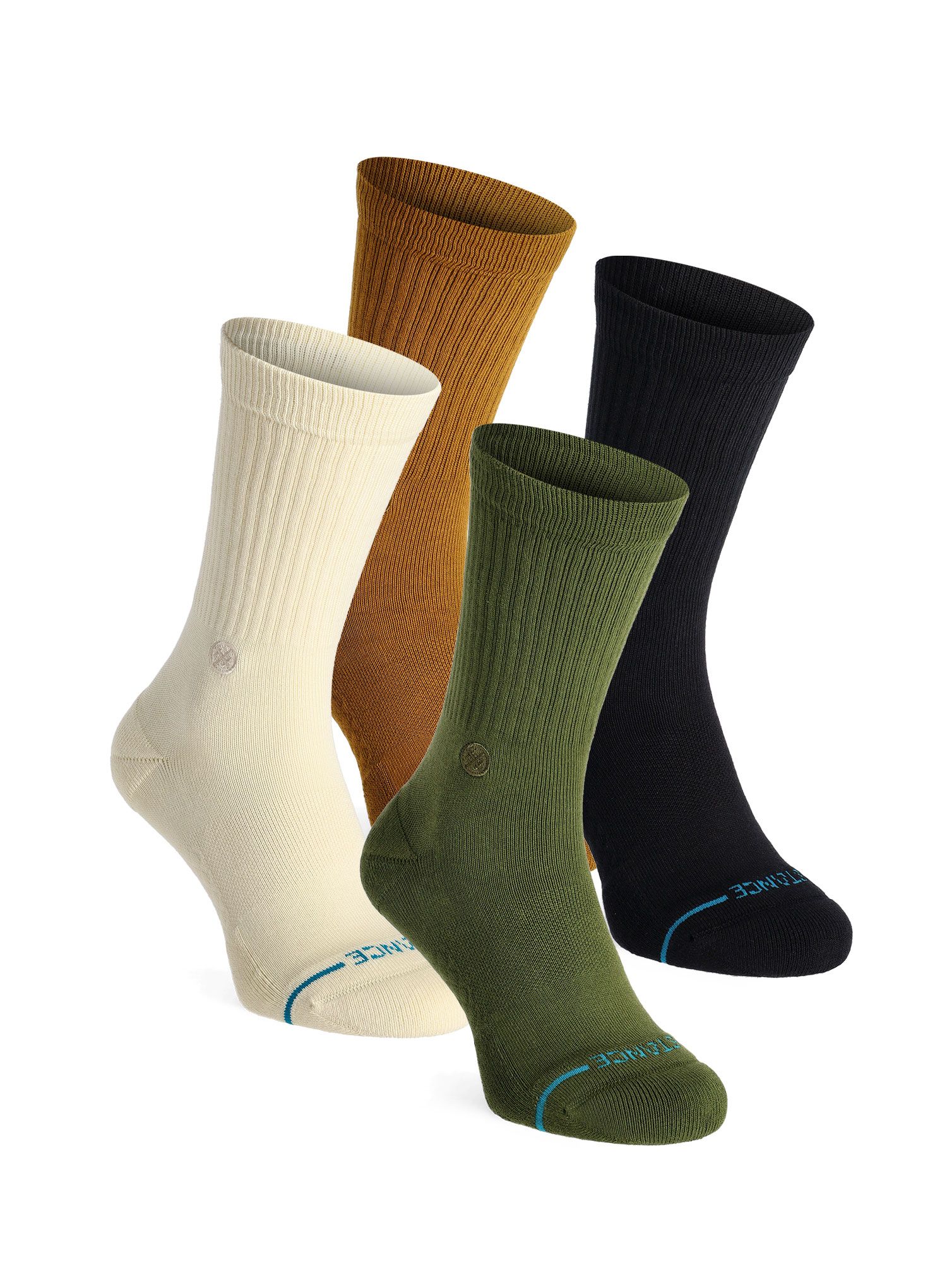 Nogavice Stance Icon Crew 4-Pack - gold