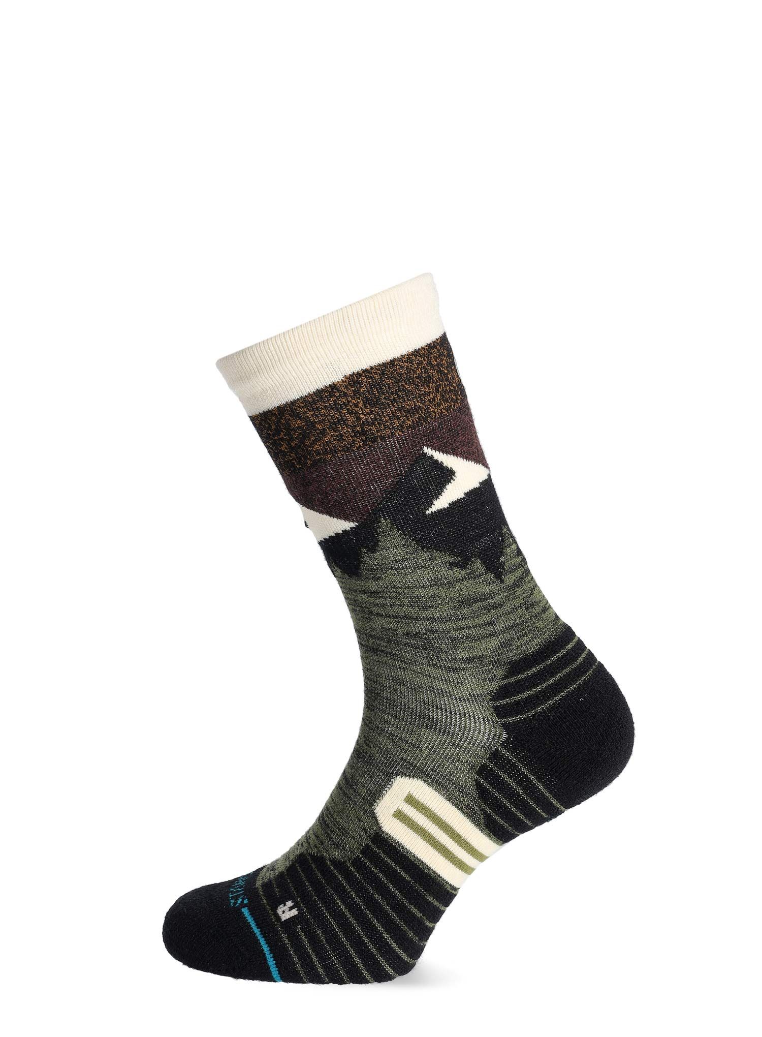 Pohodne nogavice Stance Mid Wool Crew - olive