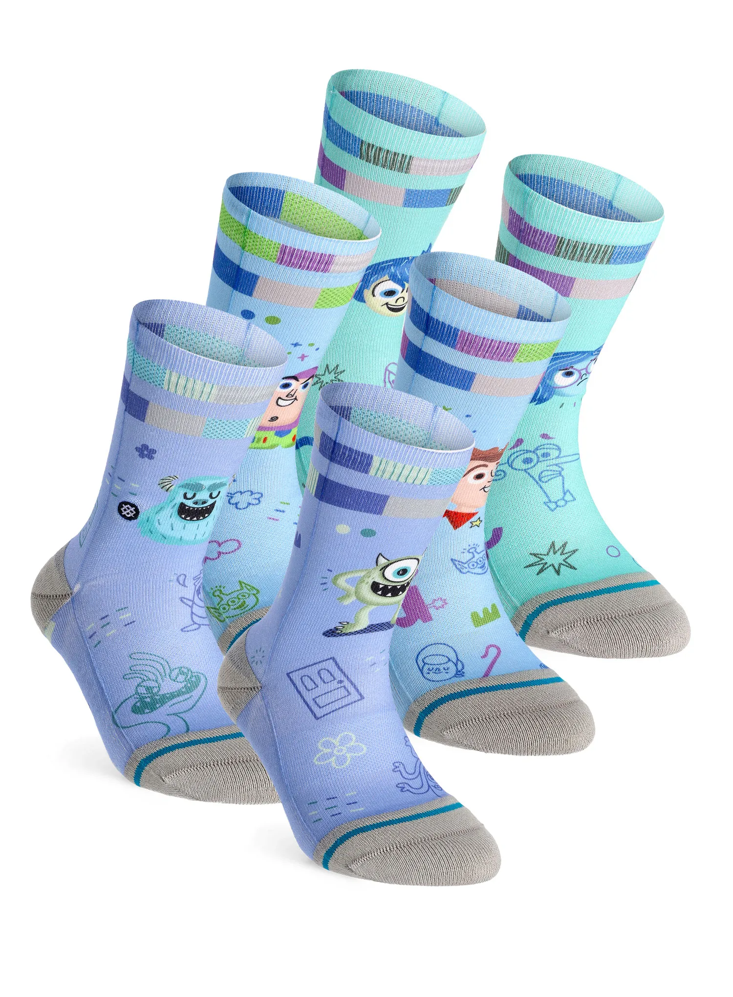 Otroške nogavice Stance Pixar By Ryan 3 Pack - blue
