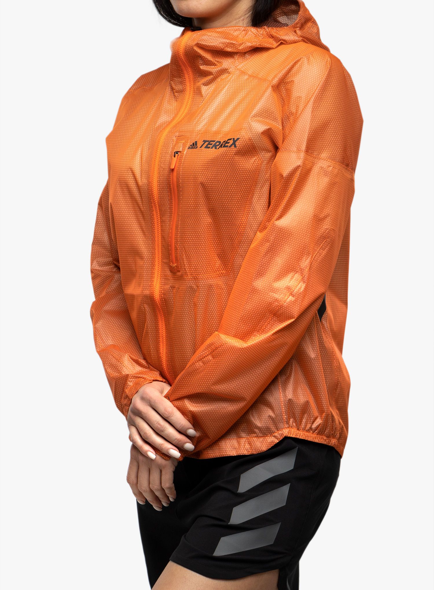Ženska jakna za tek adidas TERREX Agravic 2,5L Rain Jacket - semi impact orange