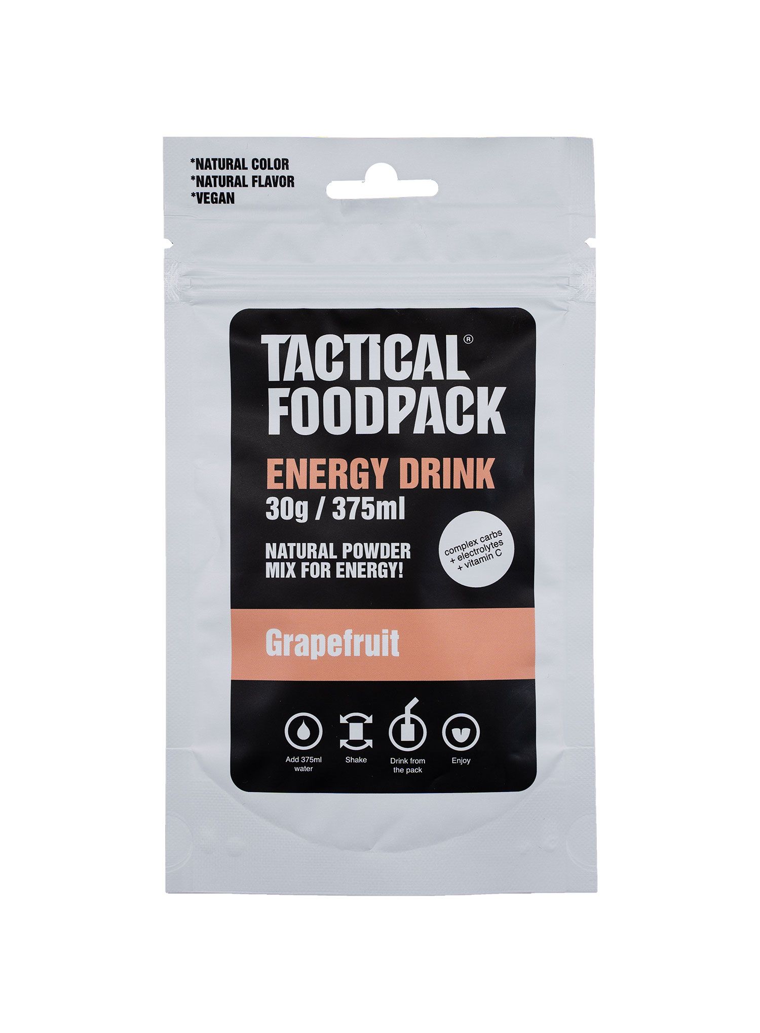 Energijska pijača Tactical Foodpack Energy Drink 375 ml - grapefruit