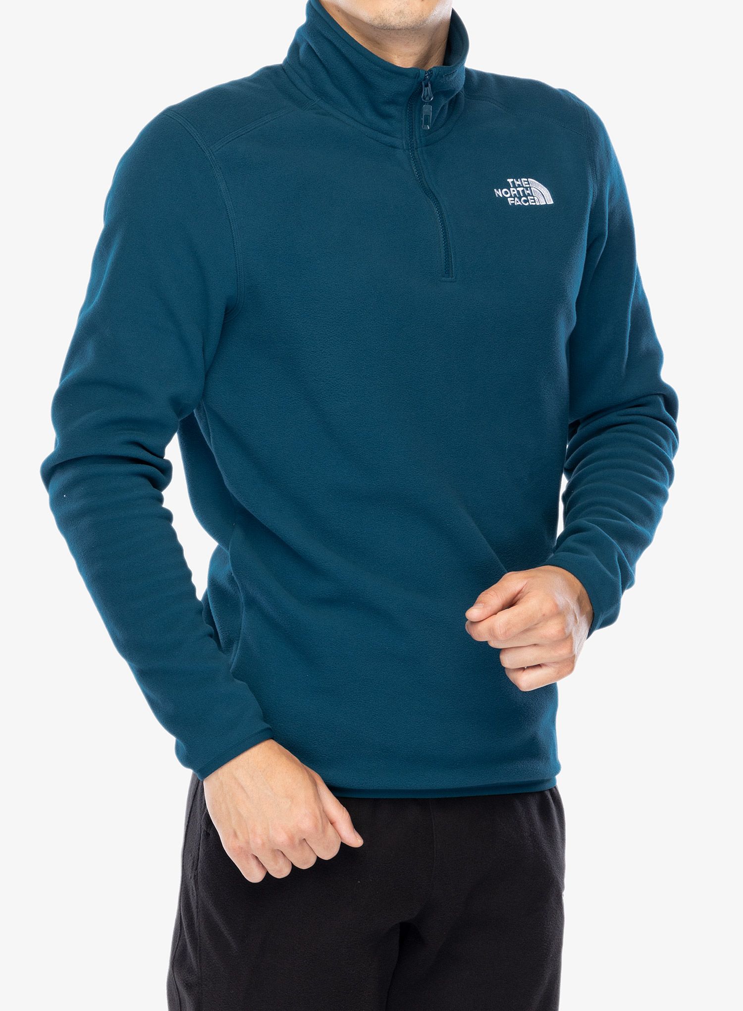 Flis The North Face 100 Glacier 1/4 Zip - midnight petrol
