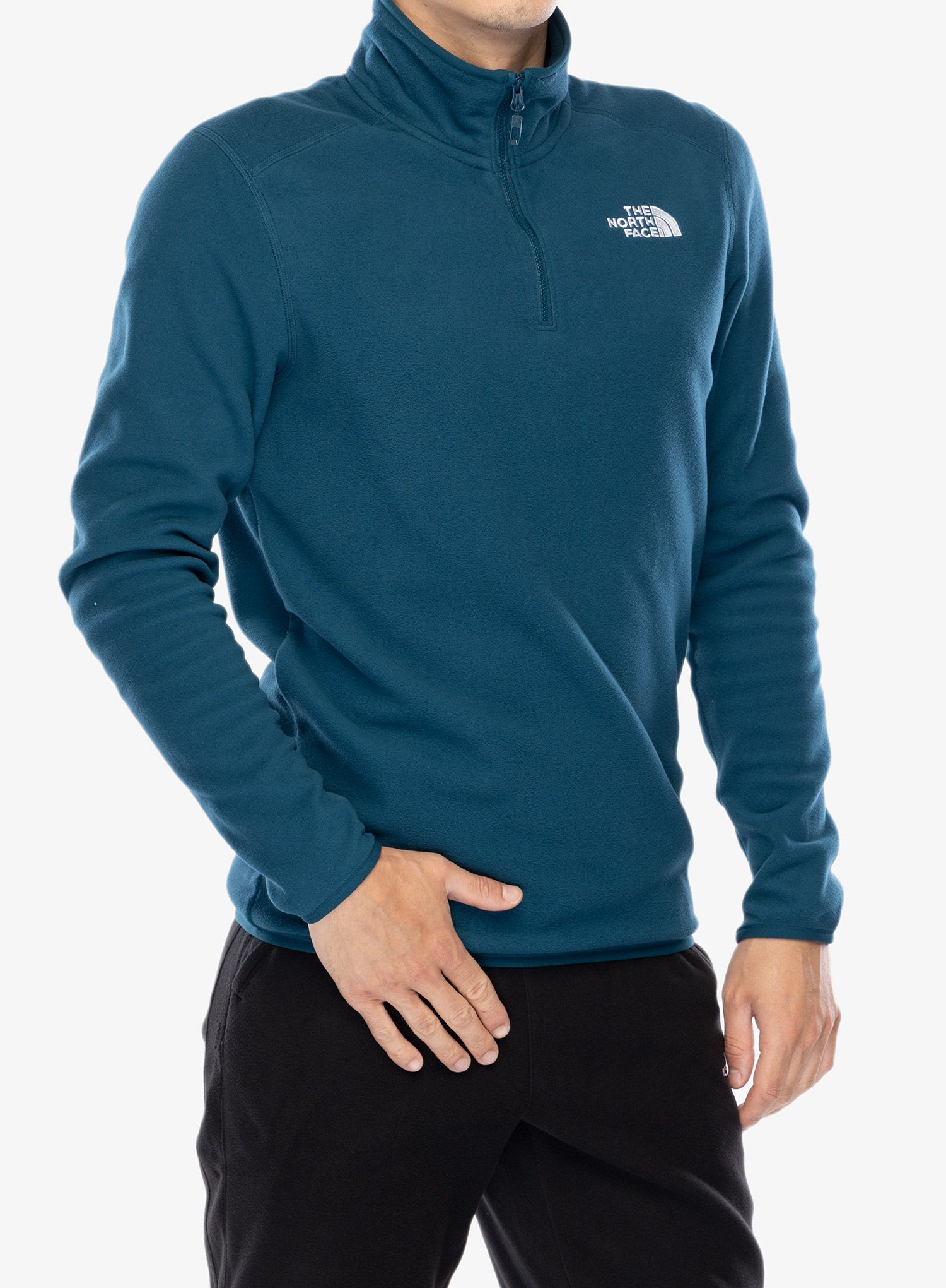 Flis The North Face 100 Glacier 1/4 Zip - midnight petrol