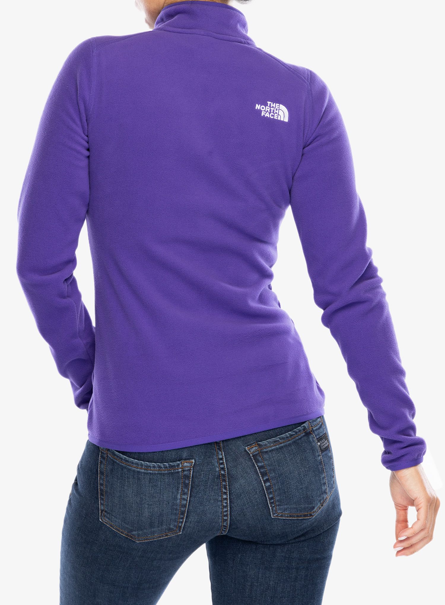 Ženski flis The North Face 100 Glacier 1/4 Zip - peak purple