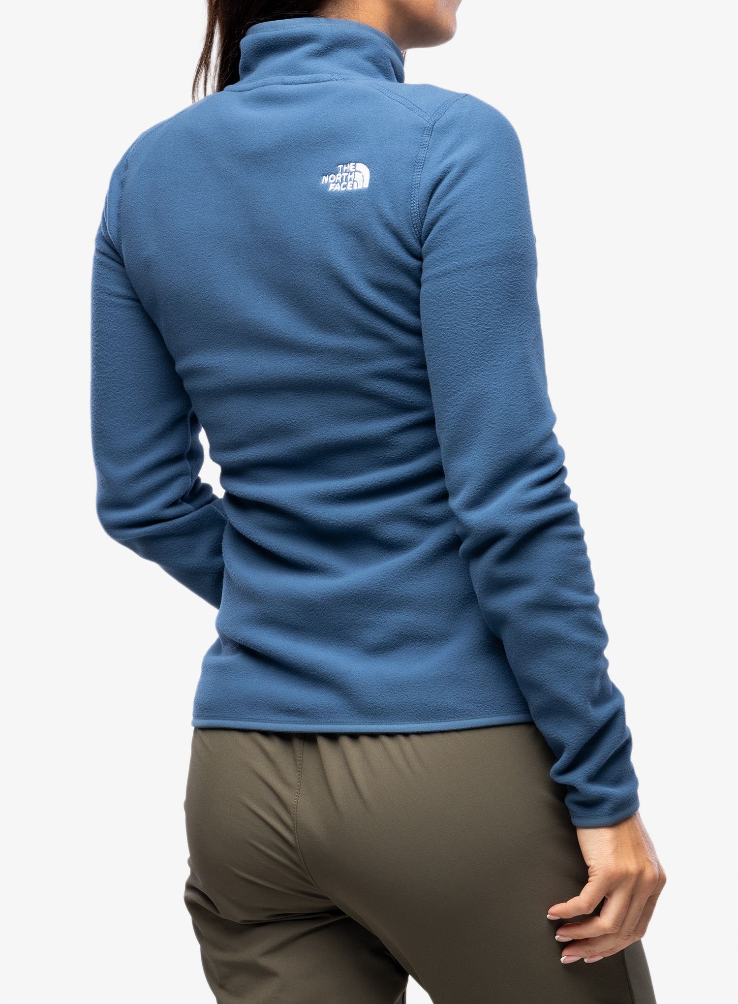 Ženski flis The North Face 100 Glacier 1/4 Zip - shady blue