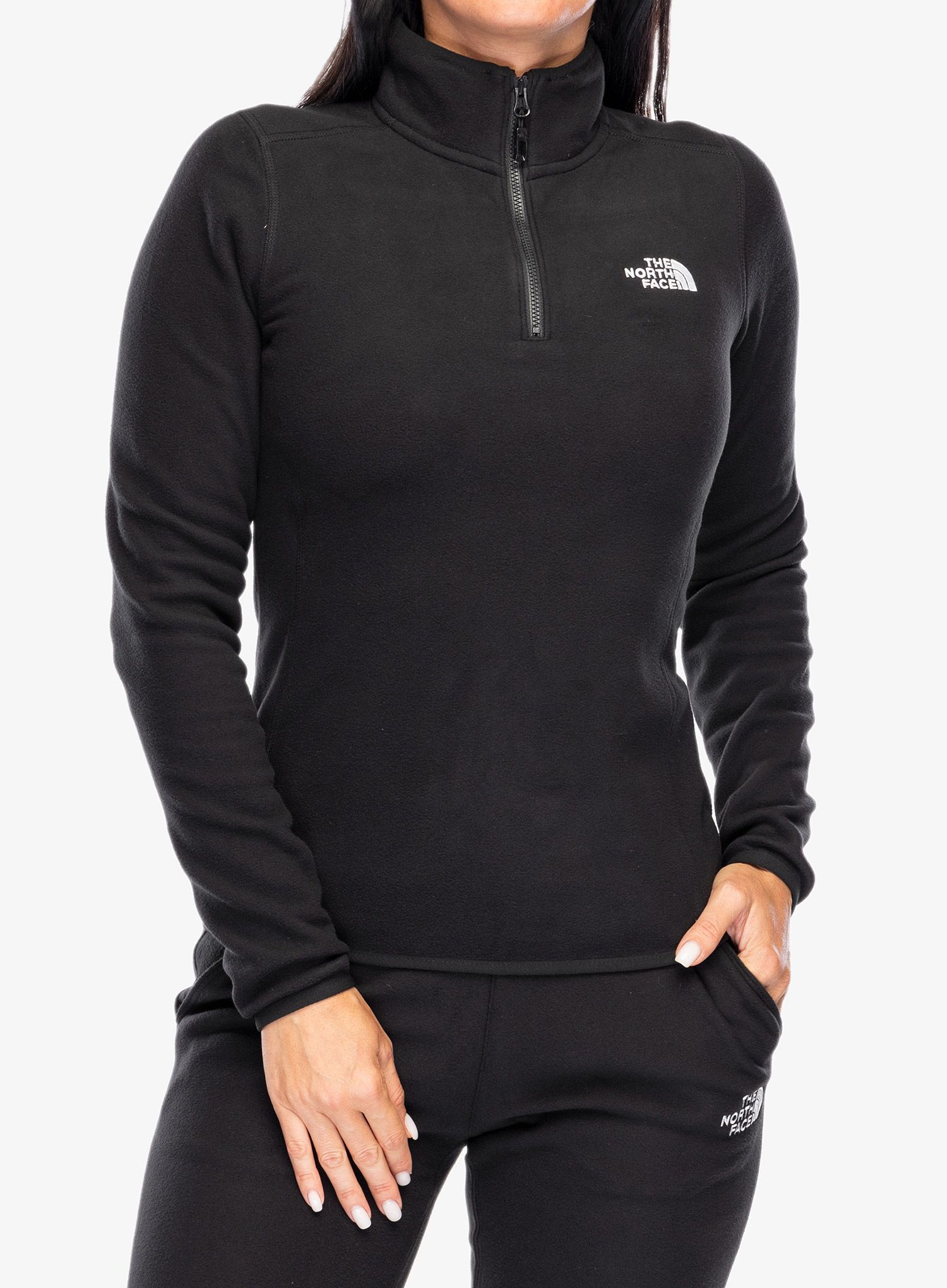 Ženski flis The North Face 100 Glacier 1/4 Zip - tnf black
