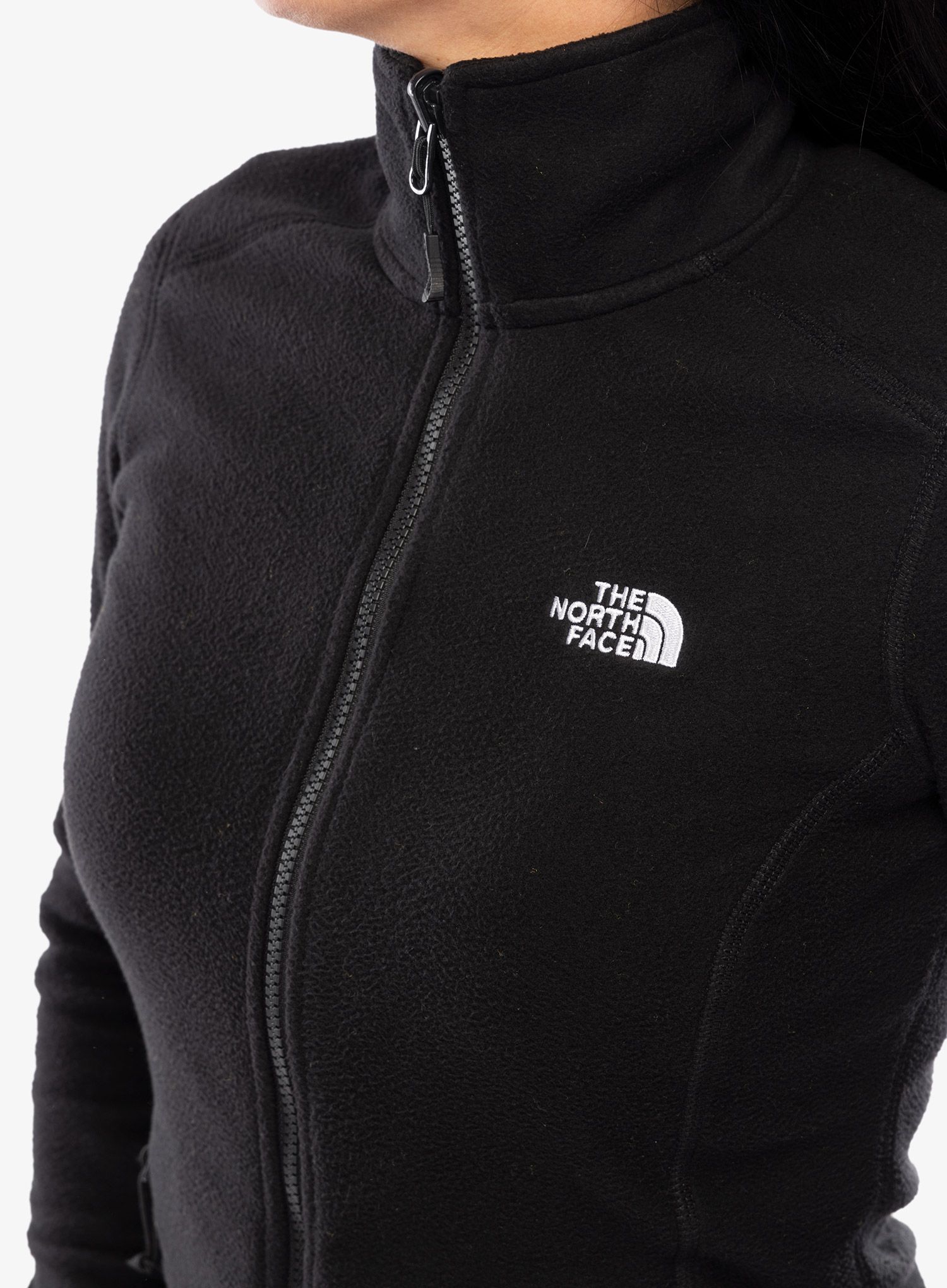 Ženska jopica brez kapuce The North Face 100 Glacier Full Zip - tnf black
