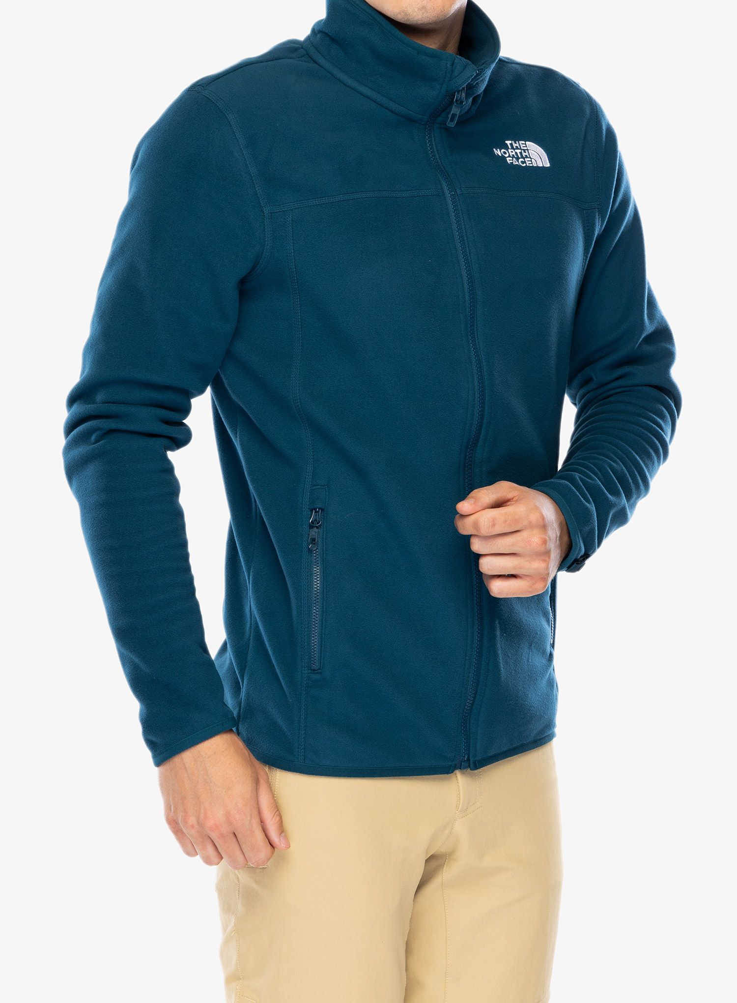 Flis The North Face 100 Glacier Full Zip - midnight petrol