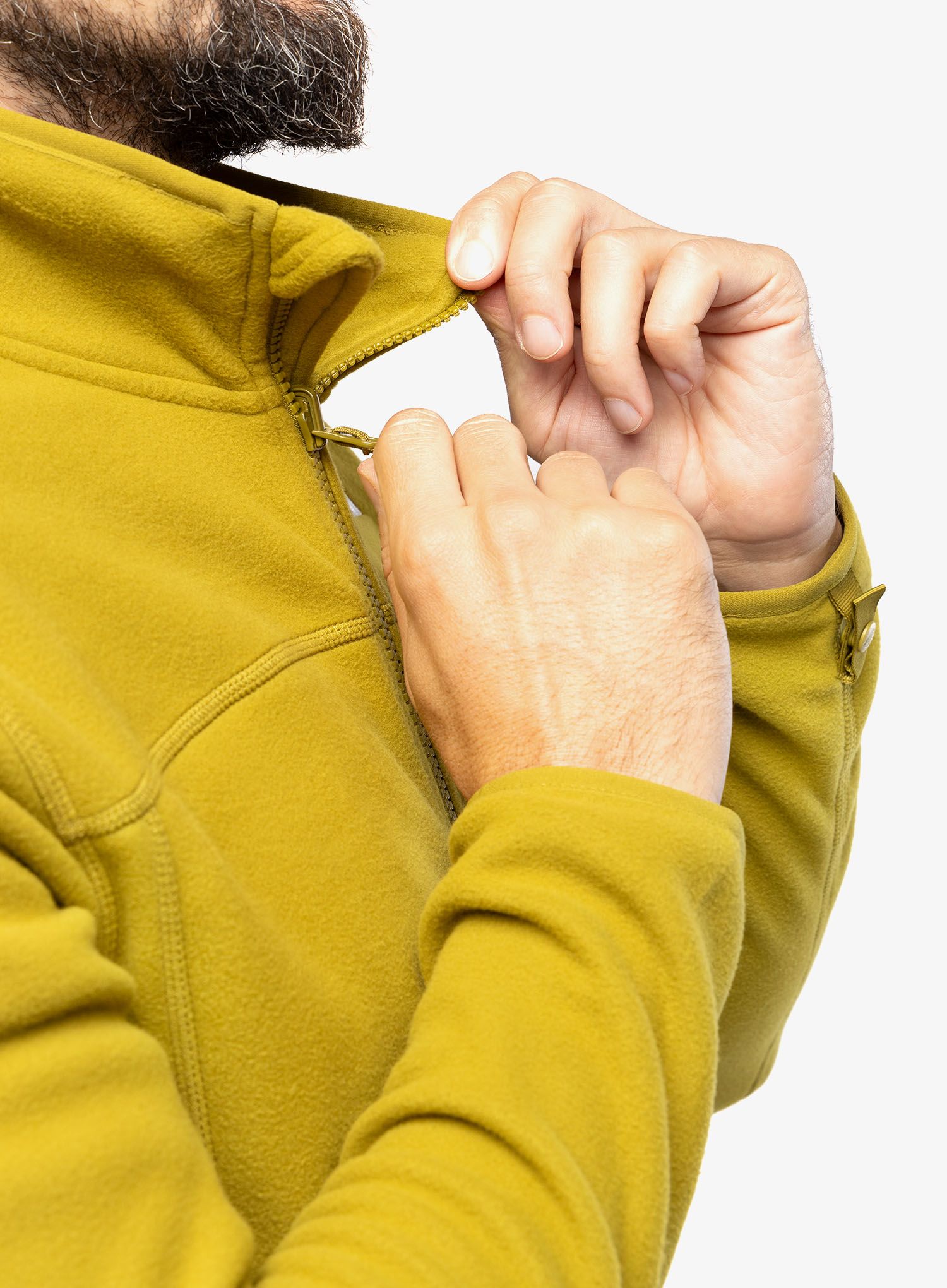 Flis The North Face 100 Glacier Full Zip - sulphur moss