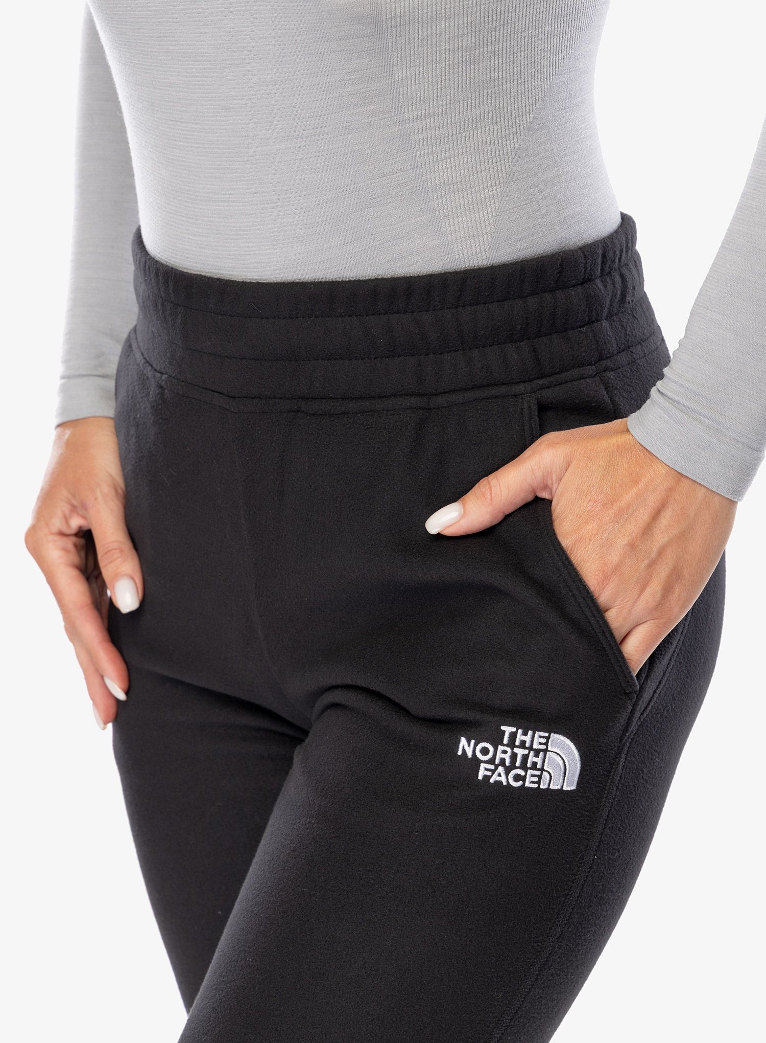 Ženske pohodniške hlače The North Face 100 Glacier Jogger - tnf black