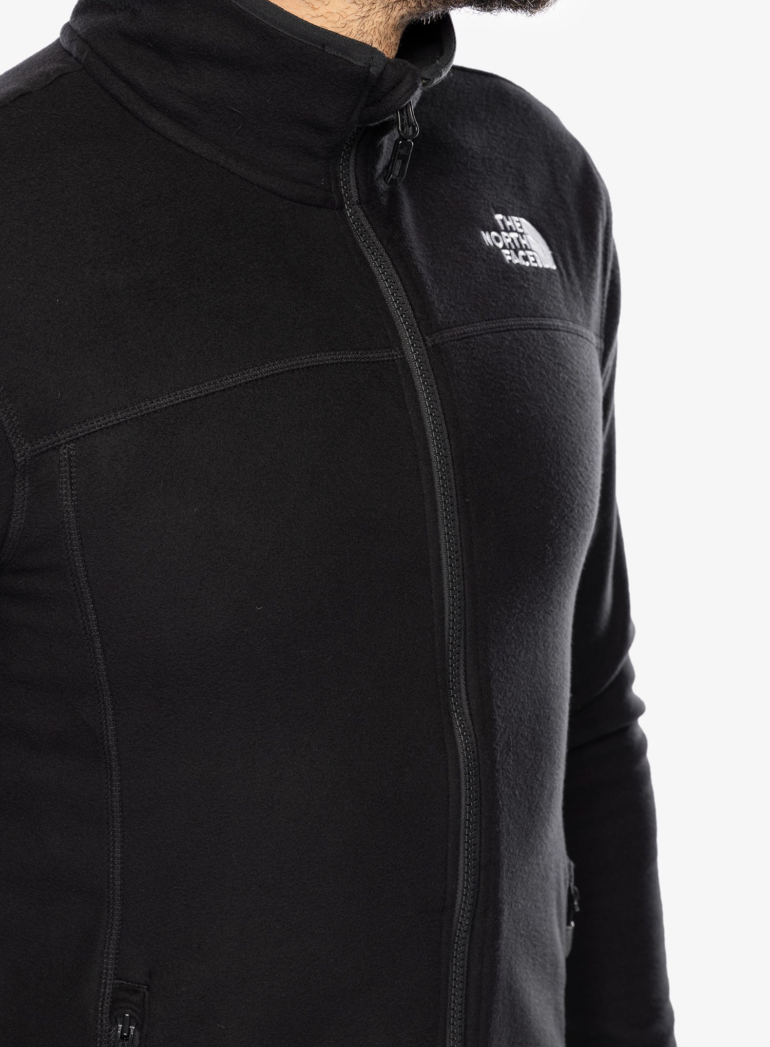 Puloverji brez kapuce The North Face 100 Glacier Full Zip - tnf black