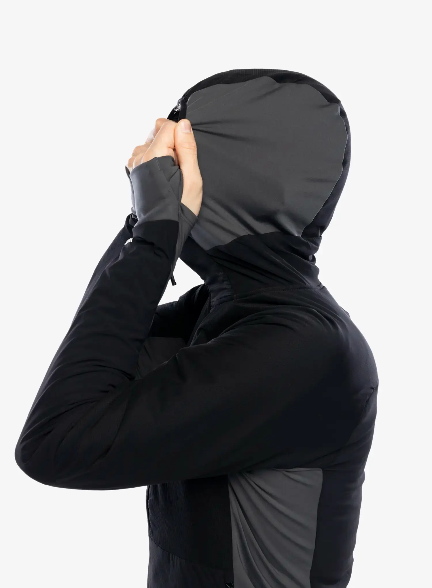 Hibridna jakna The North Face Binntal Hybrid Ventrix Hoodie - black/black/anthracite grey