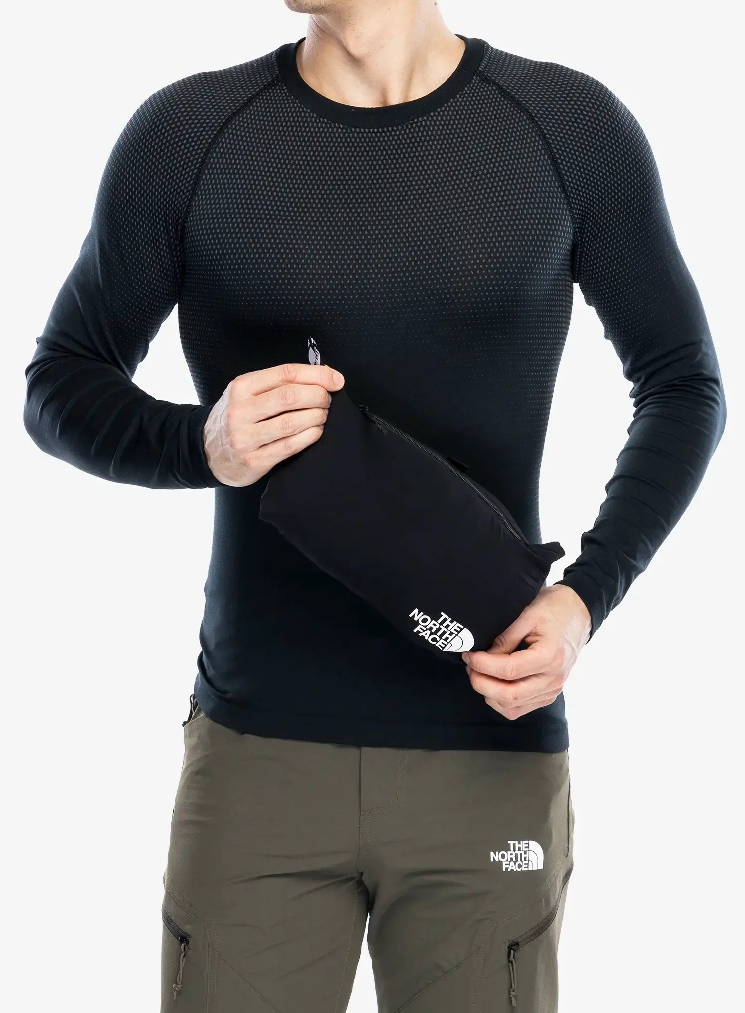 Hibridna jakna The North Face Binntal Hybrid Ventrix Hoodie - black/black/anthracite grey