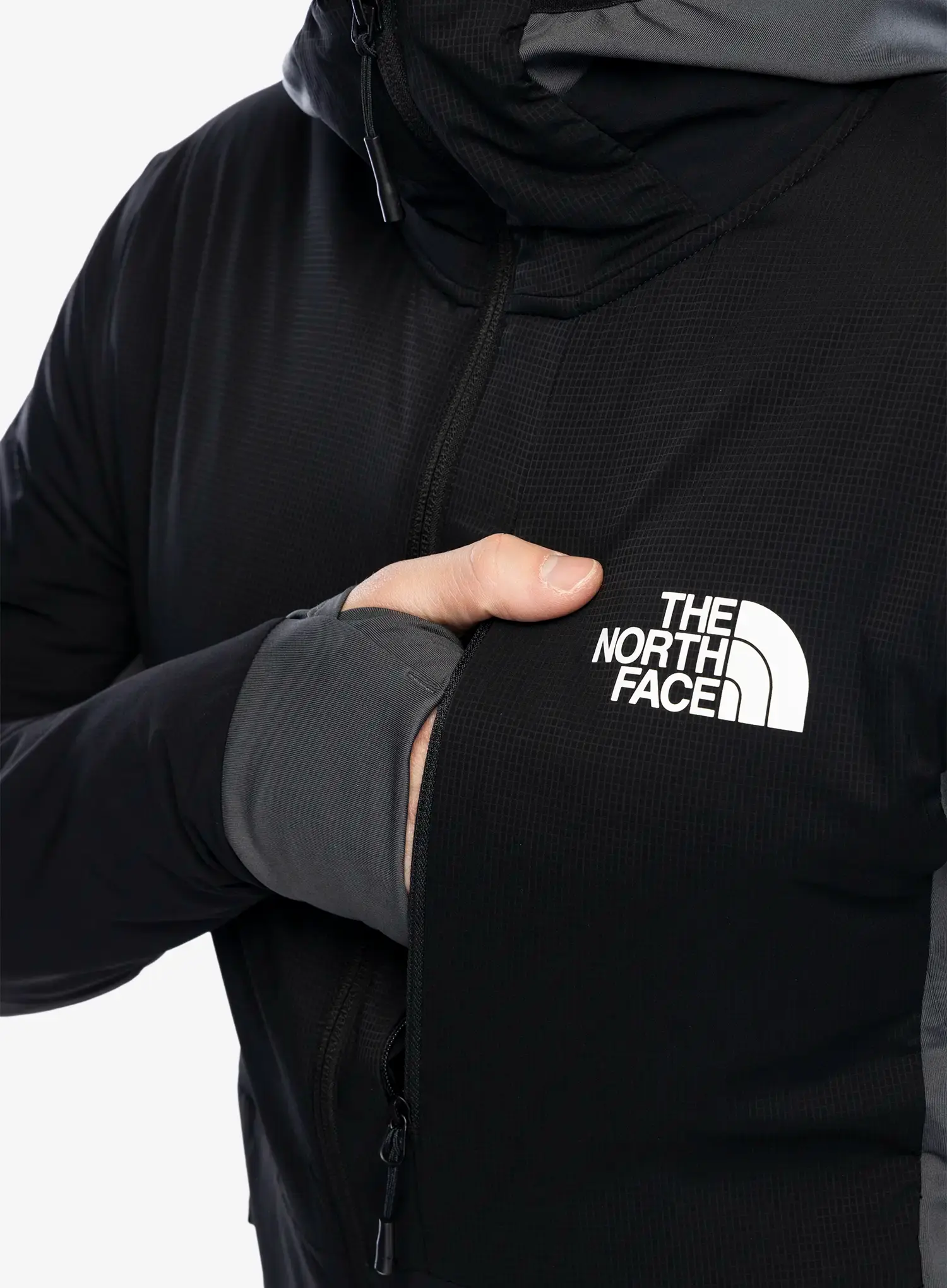 Hibridna jakna The North Face Binntal Hybrid Ventrix Hoodie - black/black/anthracite grey