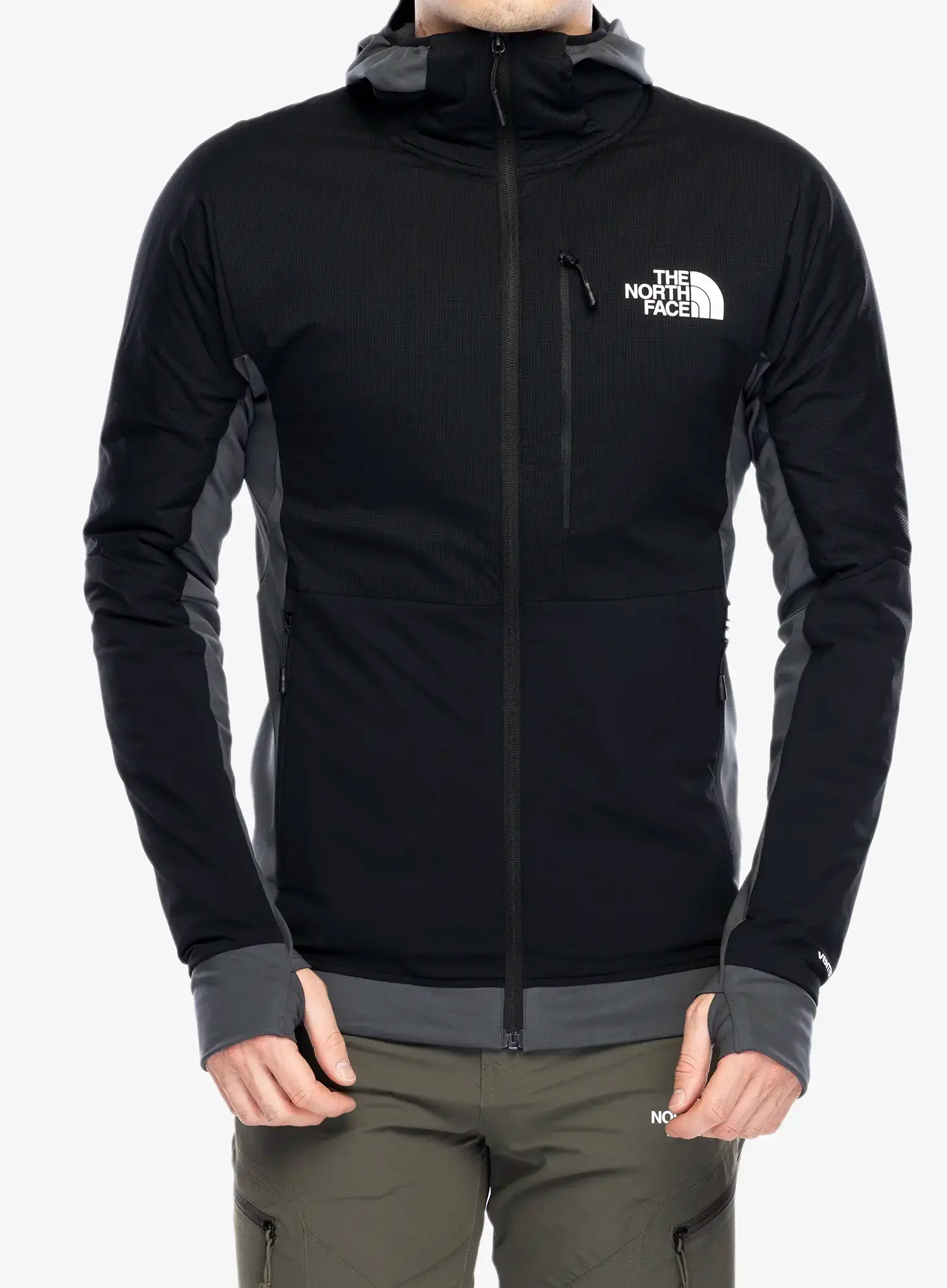 Hibridna jakna The North Face Binntal Hybrid Ventrix Hoodie - black/black/anthracite grey