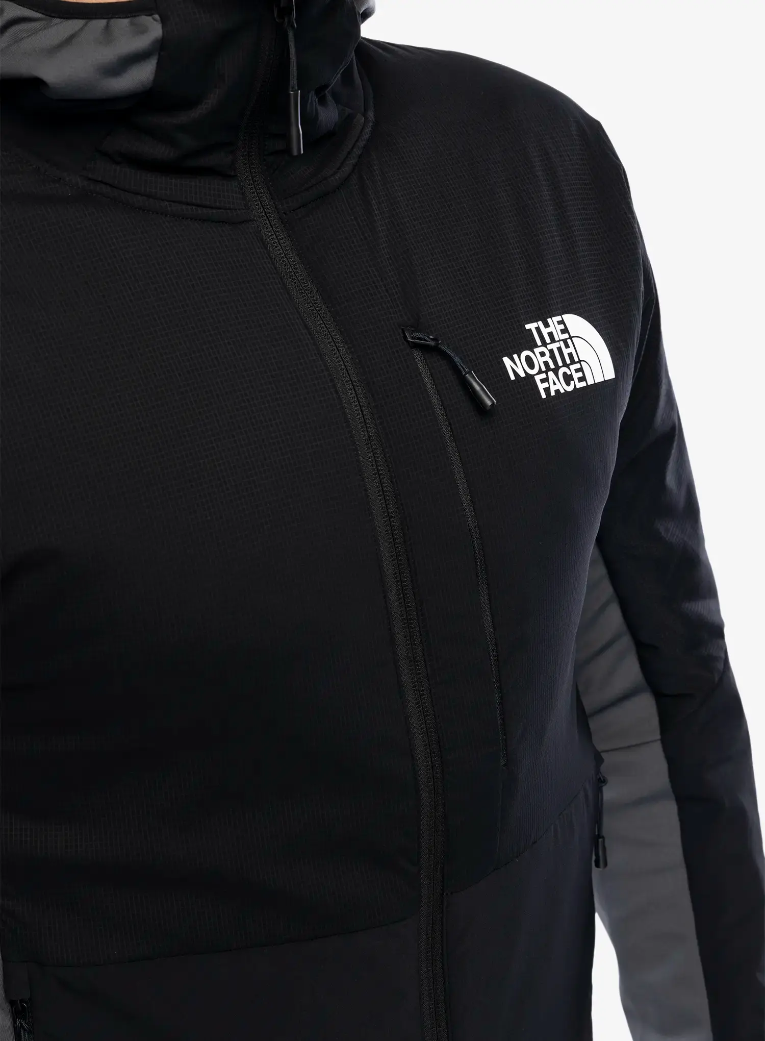 Hibridna jakna The North Face Binntal Hybrid Ventrix Hoodie - black/black/anthracite grey