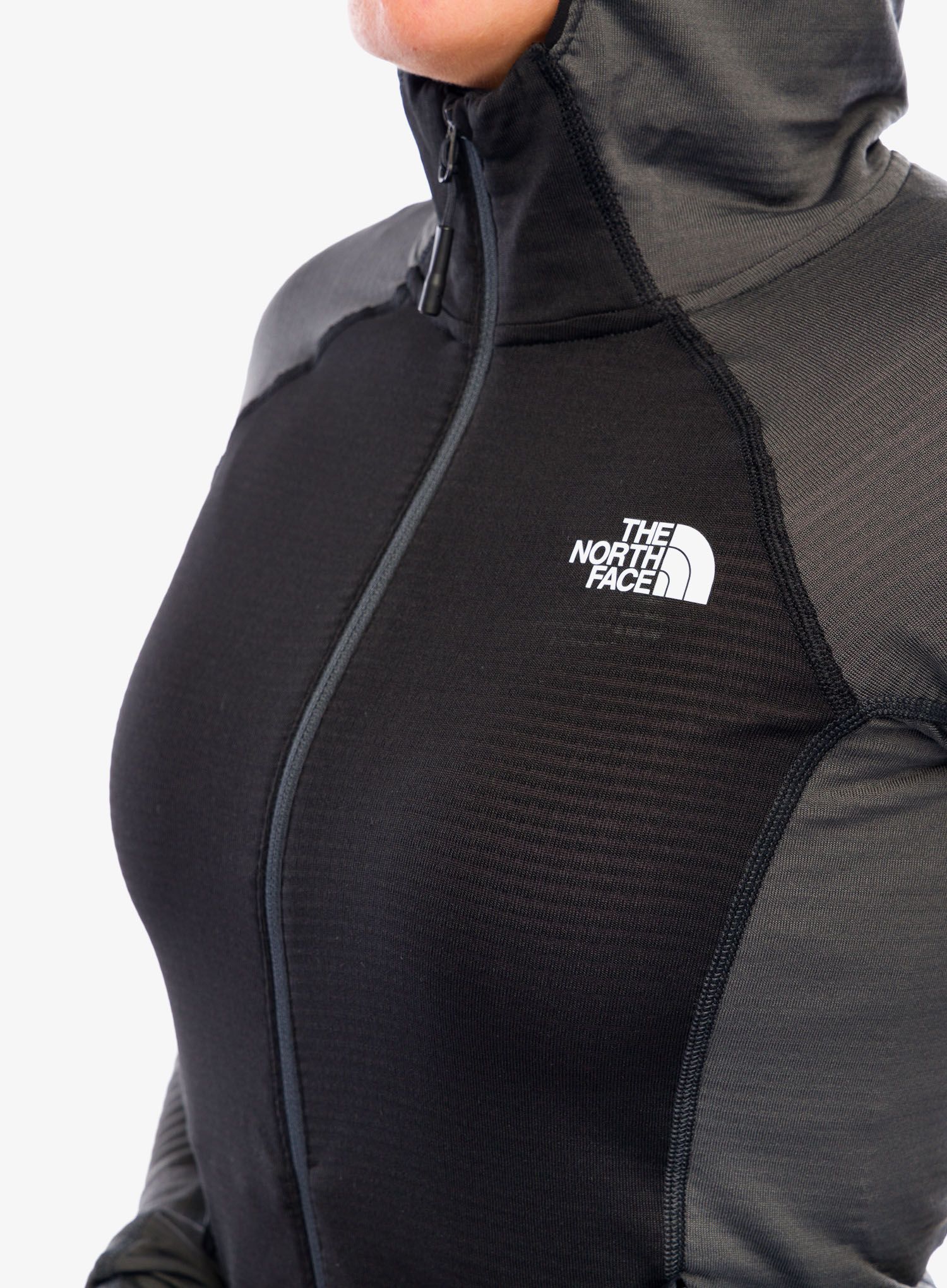 Ženska jopa s kapuco The North Face Bolt Polartec Hoodie - asphalt grey/tnf black
