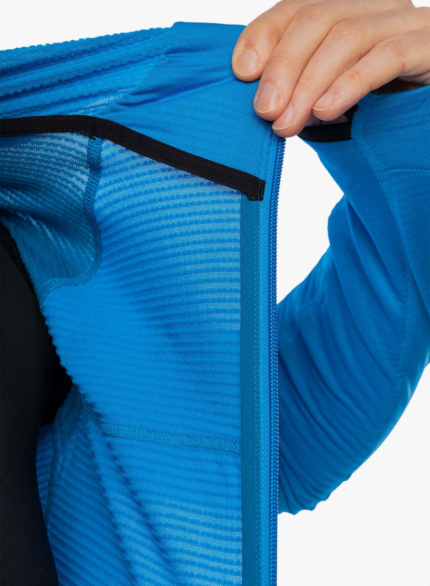 Plezalna jopa The North Face Bolt Polartec Hoodie - skyline blue/adriatic blue