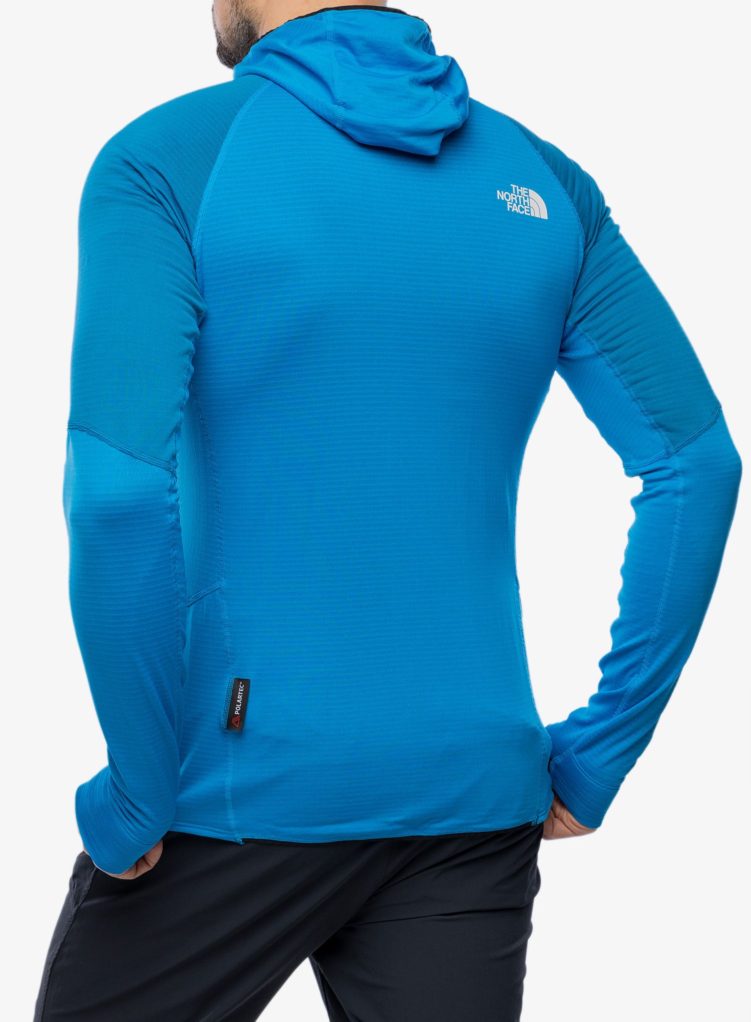 Plezalna jopa The North Face Bolt Polartec Hoodie - skyline blue/adriatic blue