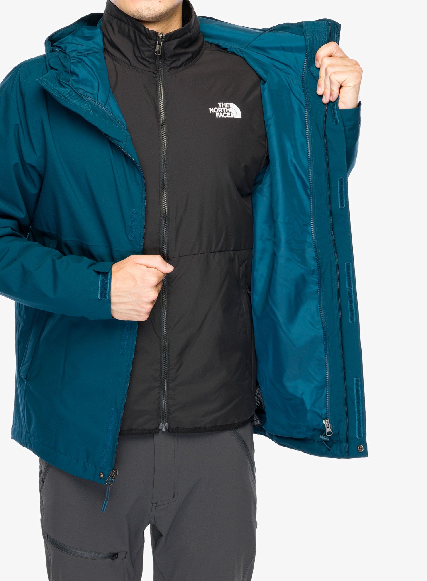 Jakna 3v1 The North Face Carto Triclimate Jacket - midnight petrol/tnf black