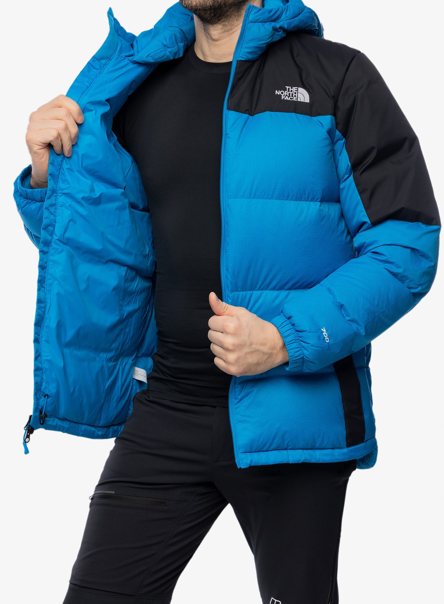 Puhovka The North Face Diablo Down Hoodie - skyline blue/tnf black