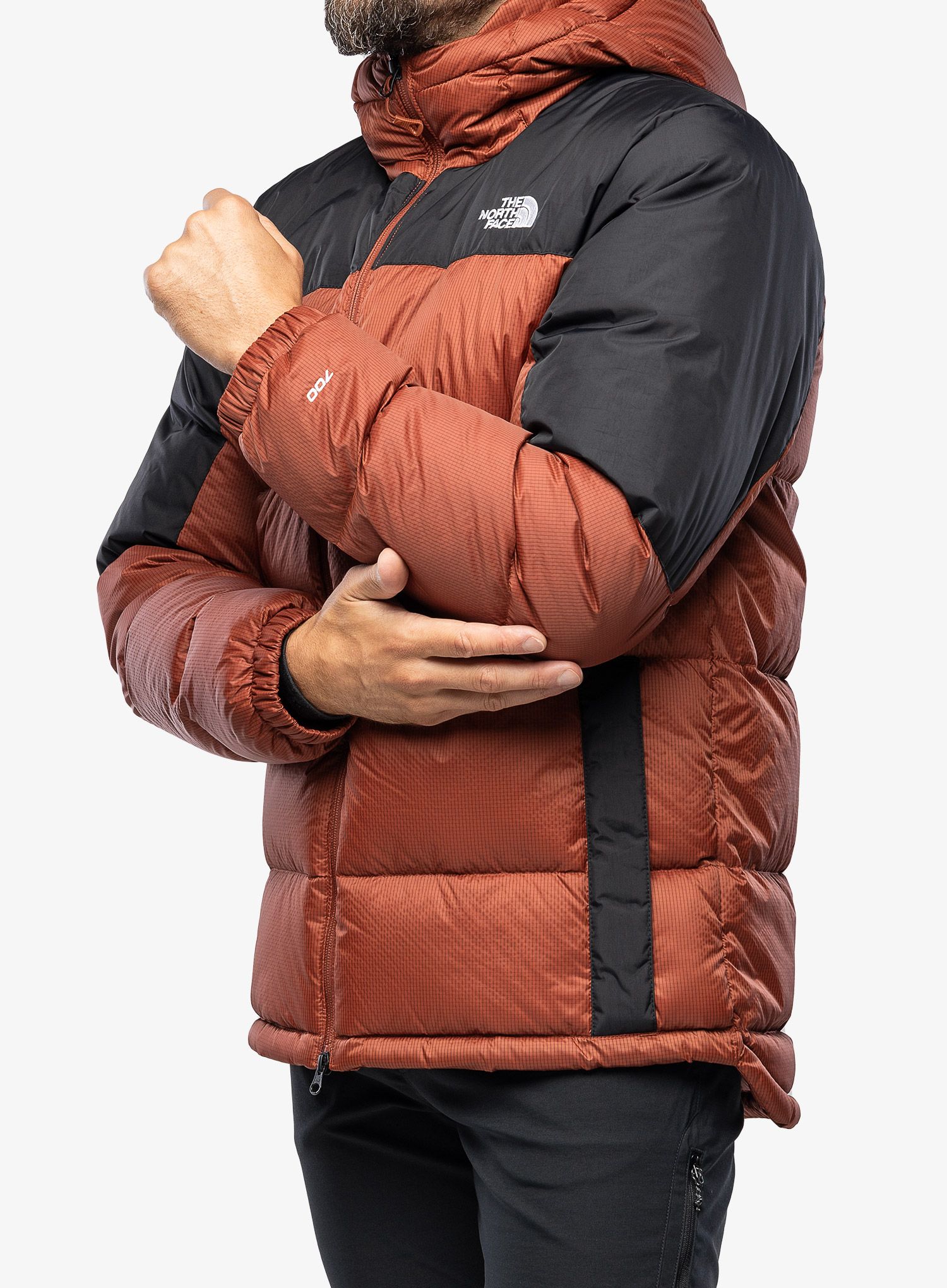 Puhovka The North Face Diablo Down Jacket Hoodie - brown/black