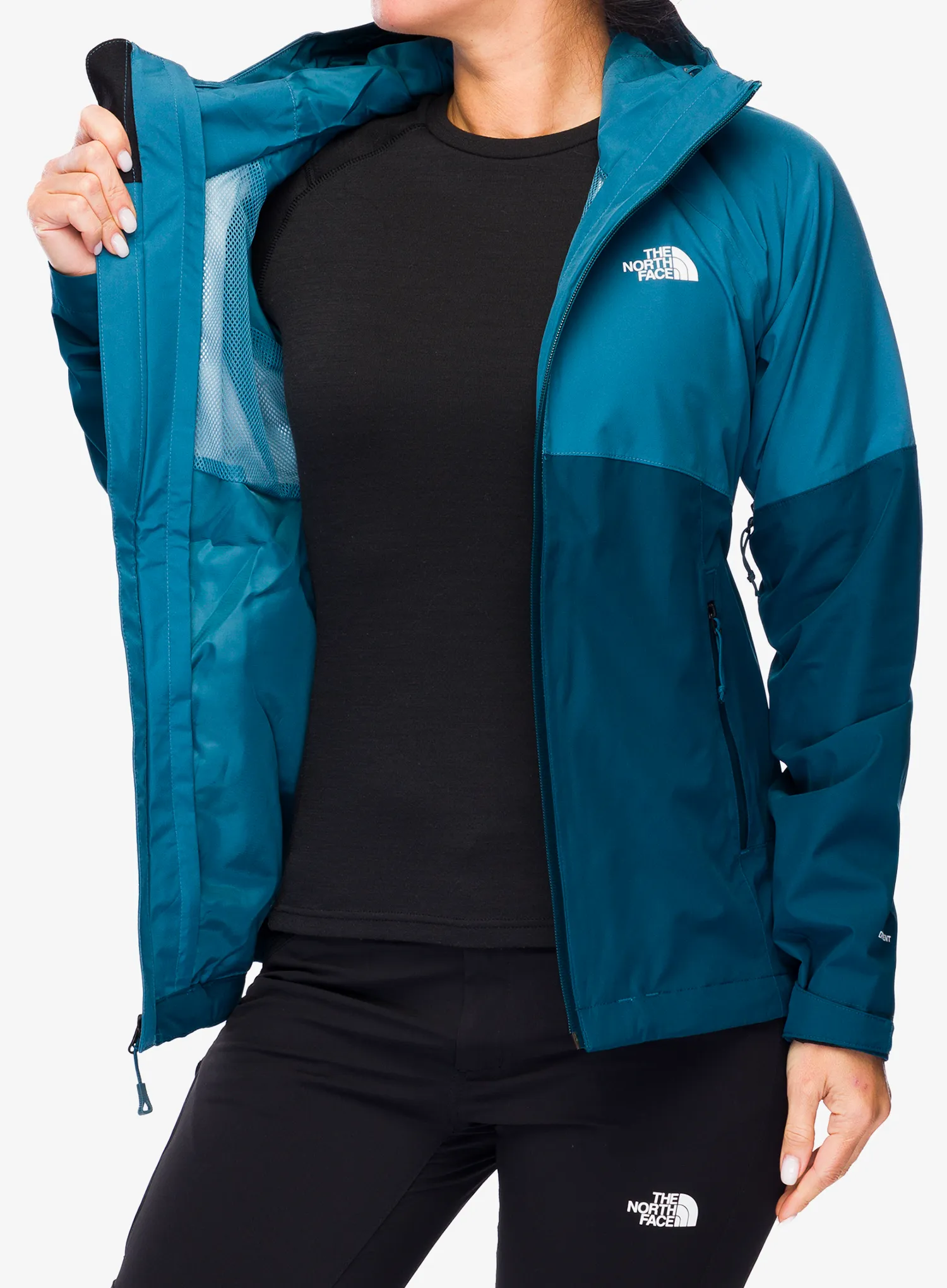 Ženska nepremočljiva jakna The North Face Diablo Dynamic Zip-In Jacket - mallard blue/midnight petrol