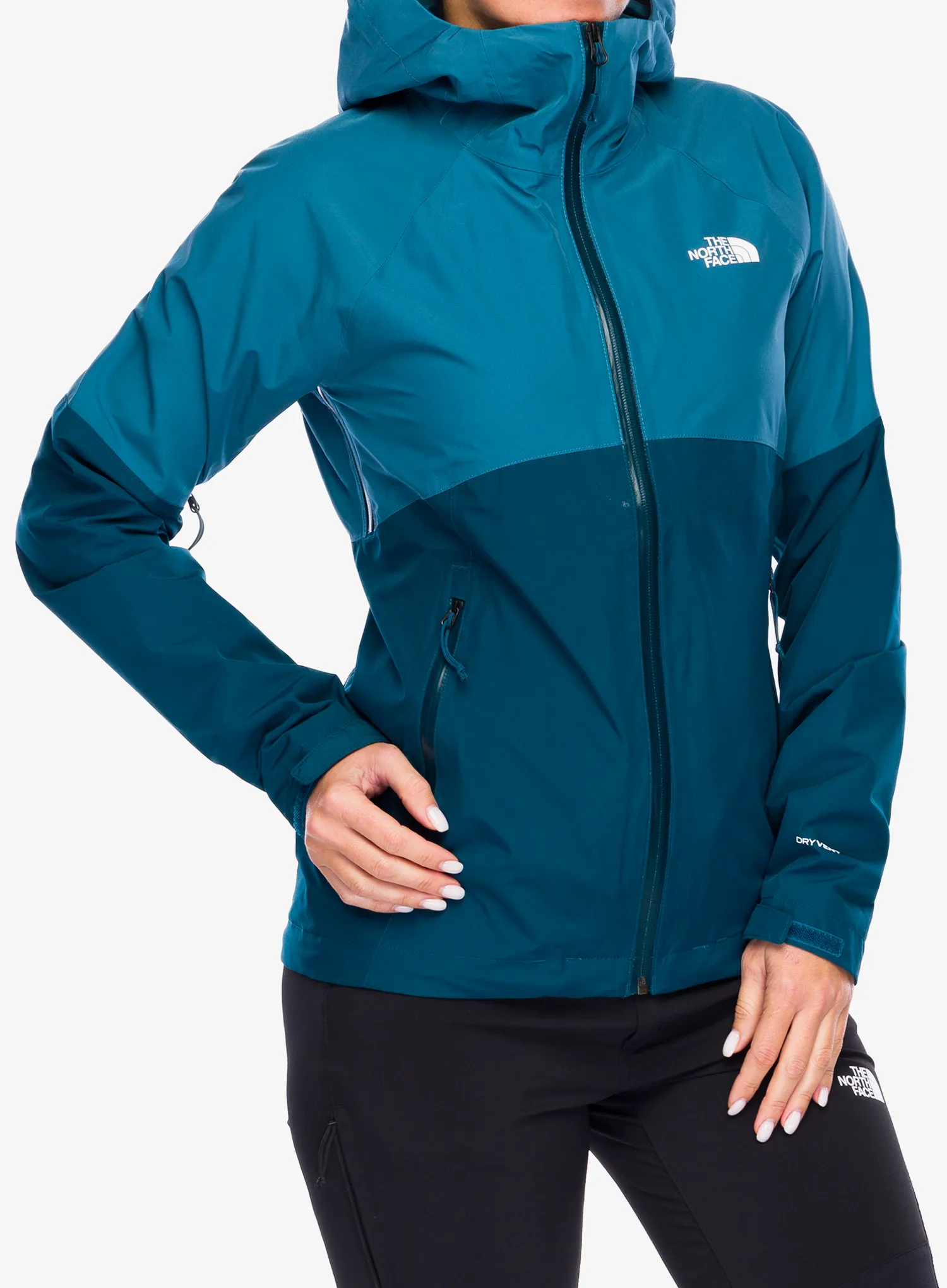 Ženska nepremočljiva jakna The North Face Diablo Dynamic Zip-In Jacket - mallard blue/midnight petrol